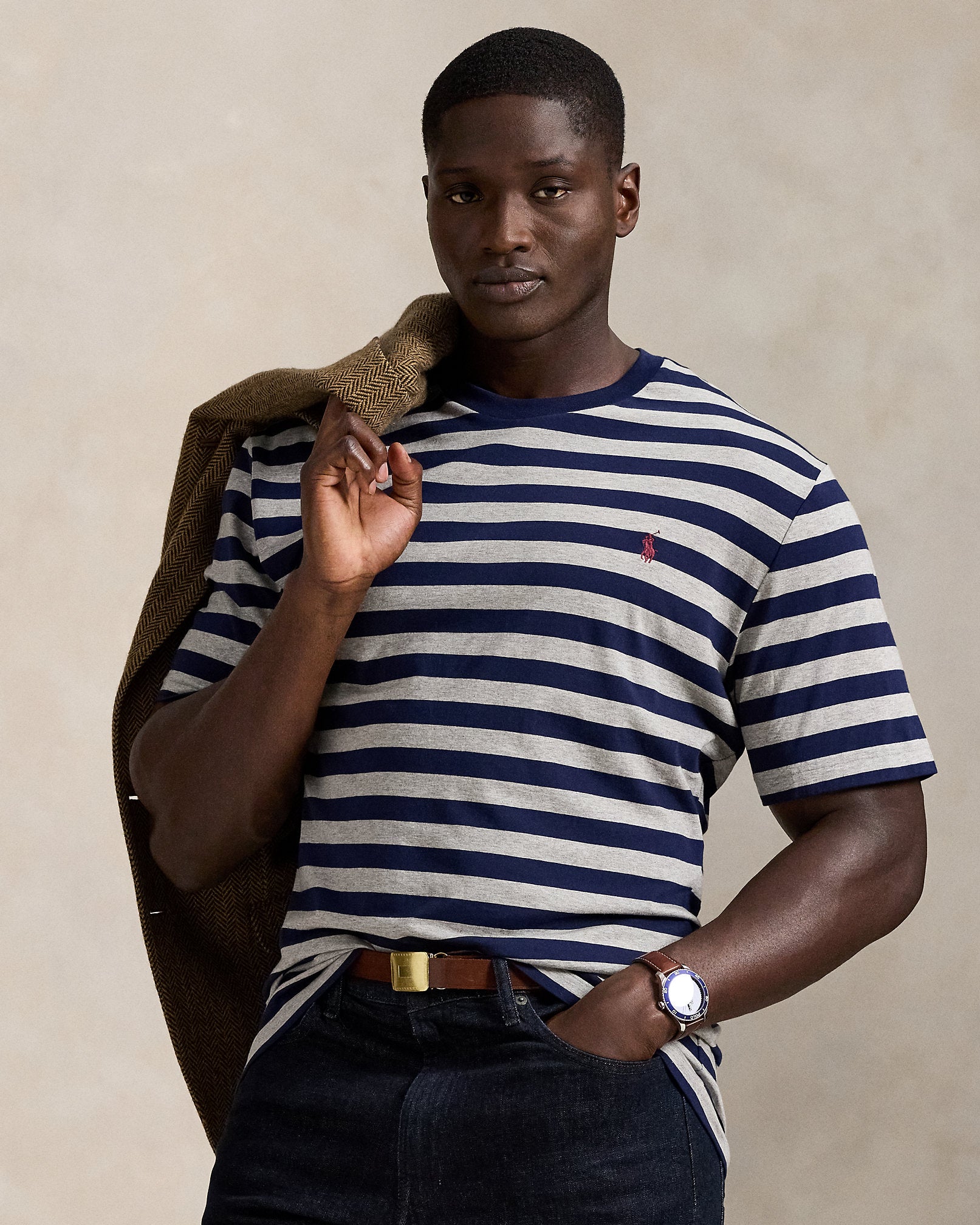 Ralph Lauren Striped Jersey Crewneck TShirt