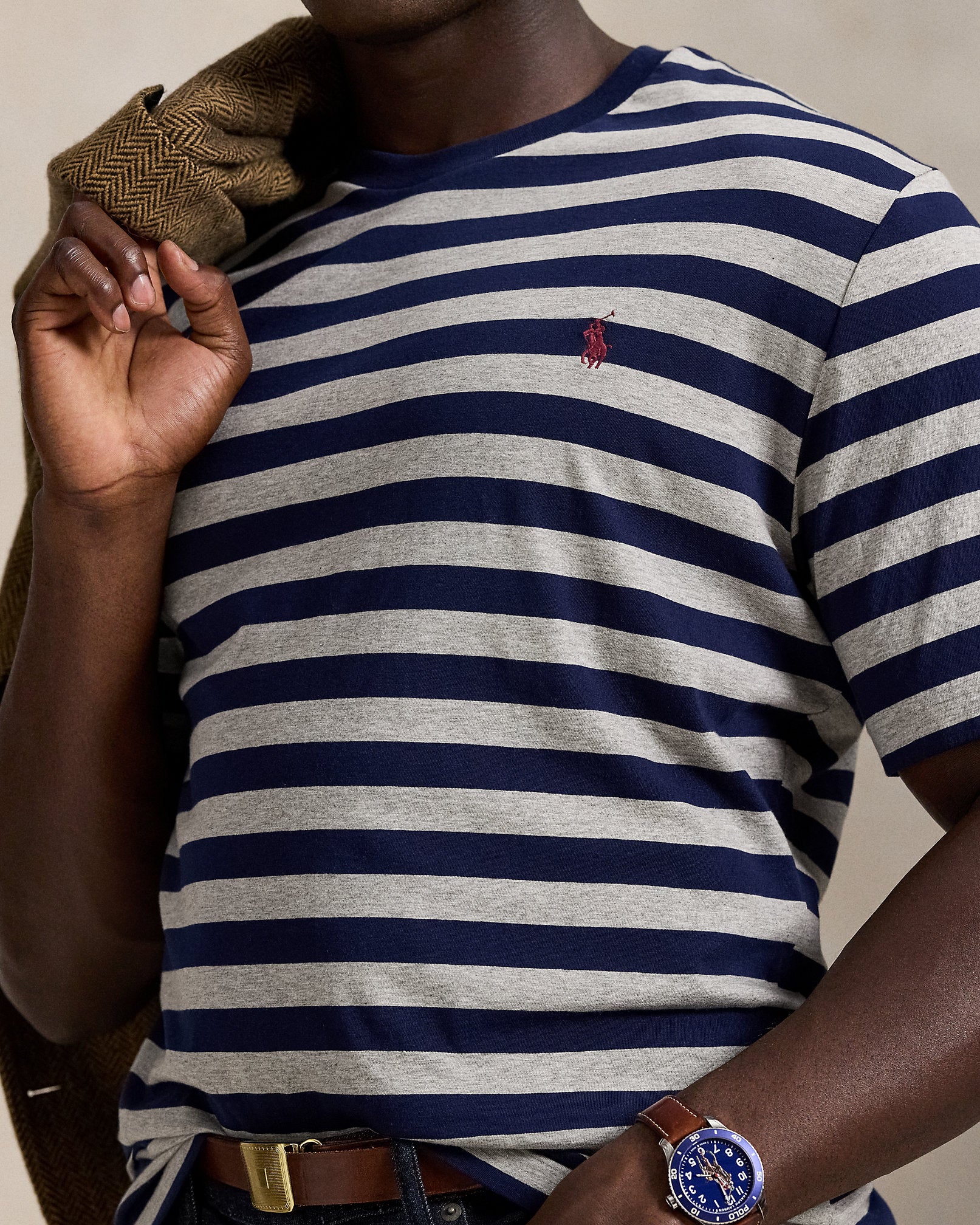 Ralph Lauren Striped Jersey Crewneck TShirt