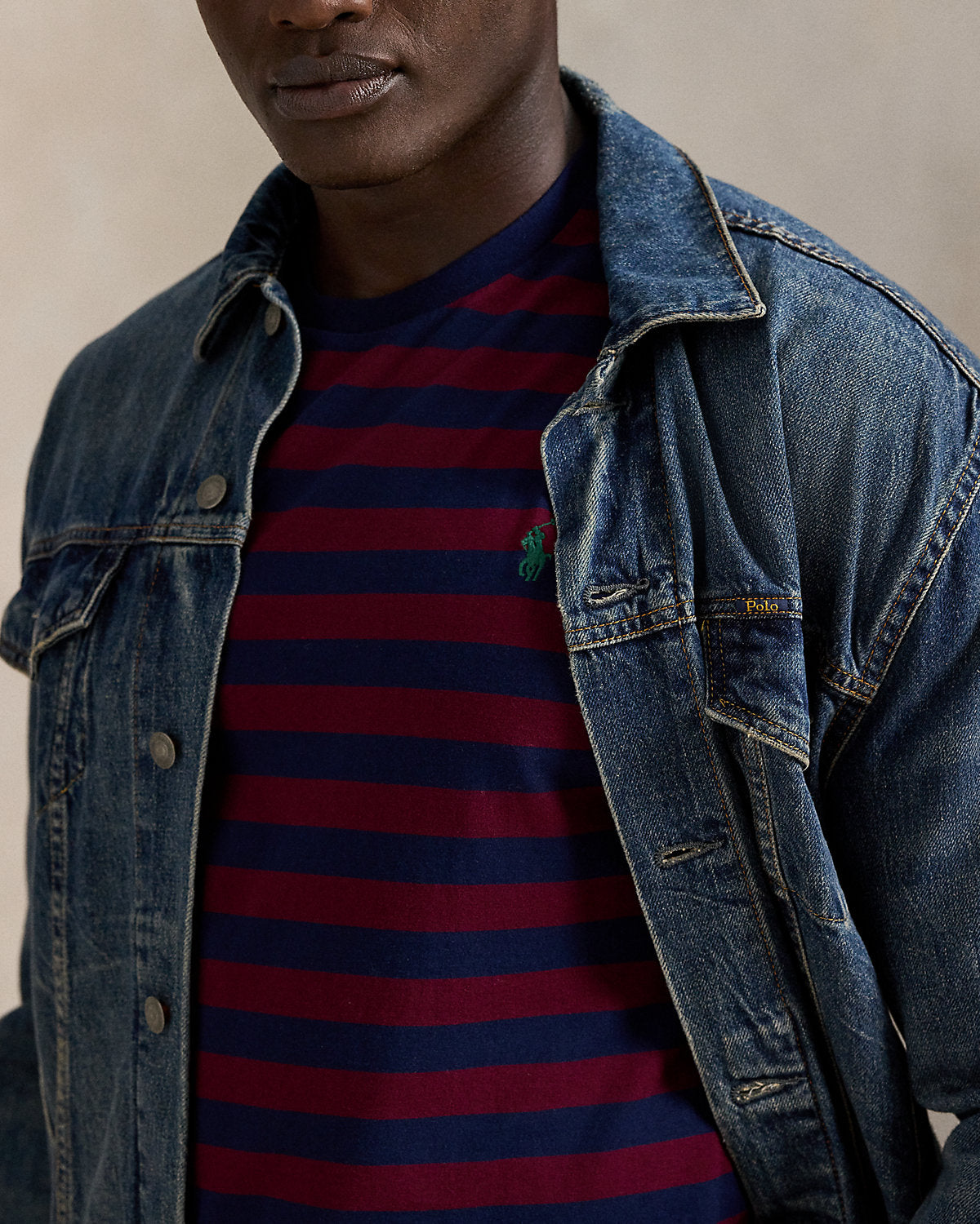 Ralph Lauren Striped Jersey Crewneck TShirt