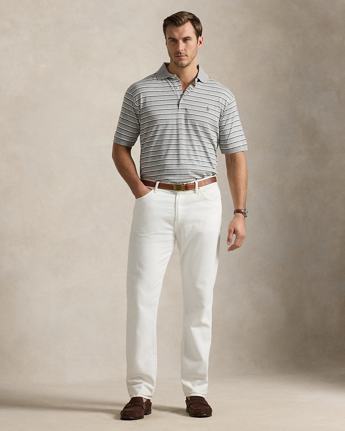Ralph Lauren Striped Soft Cotton Polo Shirt