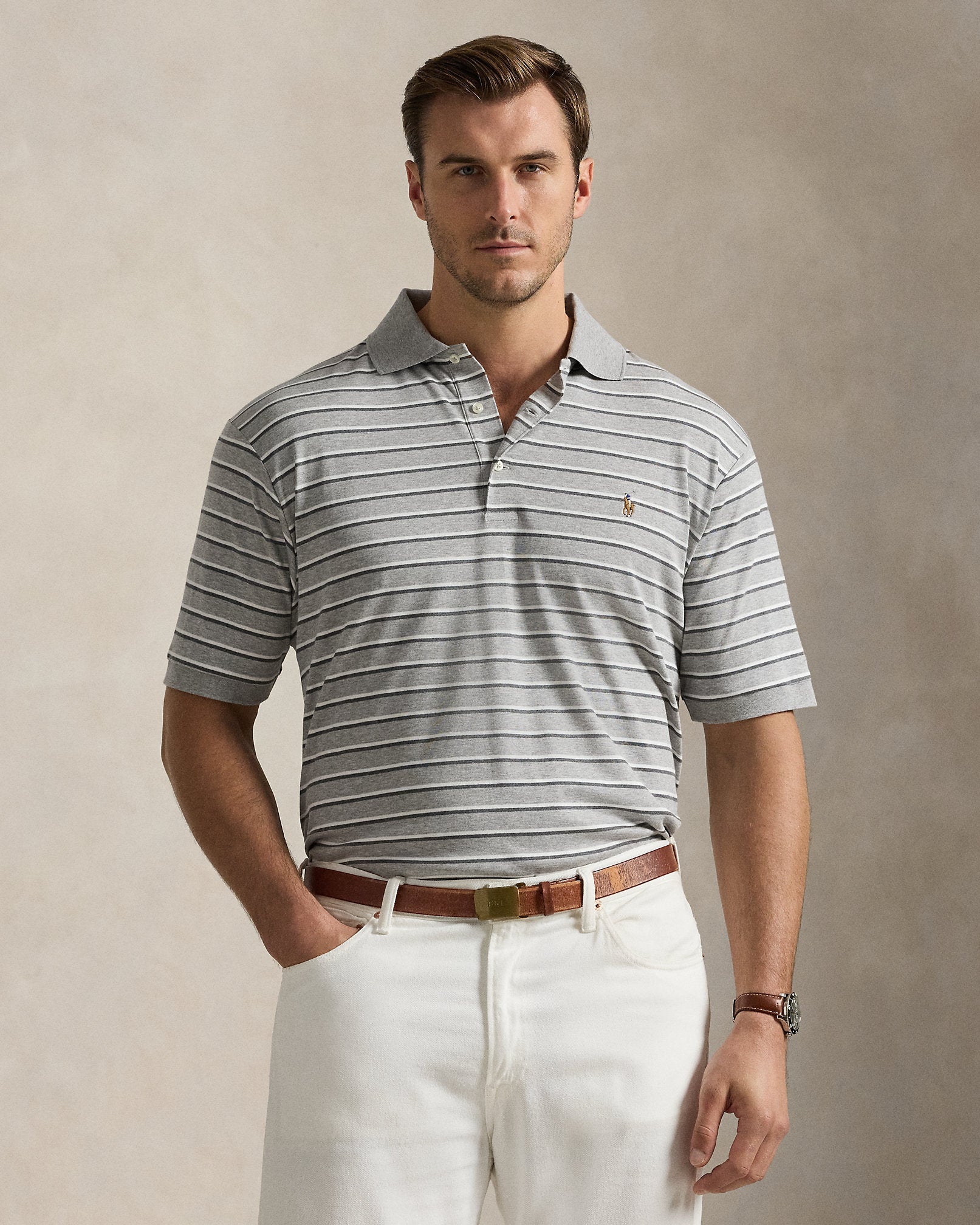 Ralph Lauren Striped Soft Cotton Polo Shirt