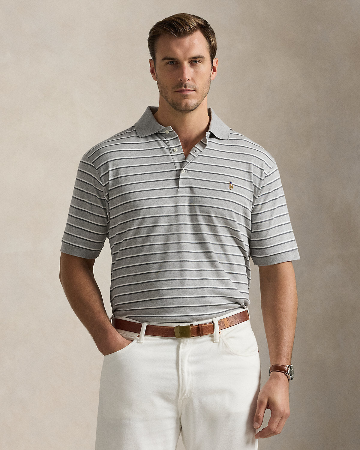Ralph Lauren Striped Soft Cotton Polo Shirt