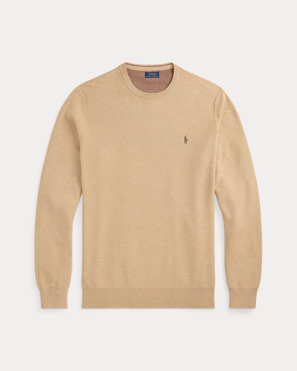 Ralph Lauren MeshKnit Cotton Crewneck Sweater
