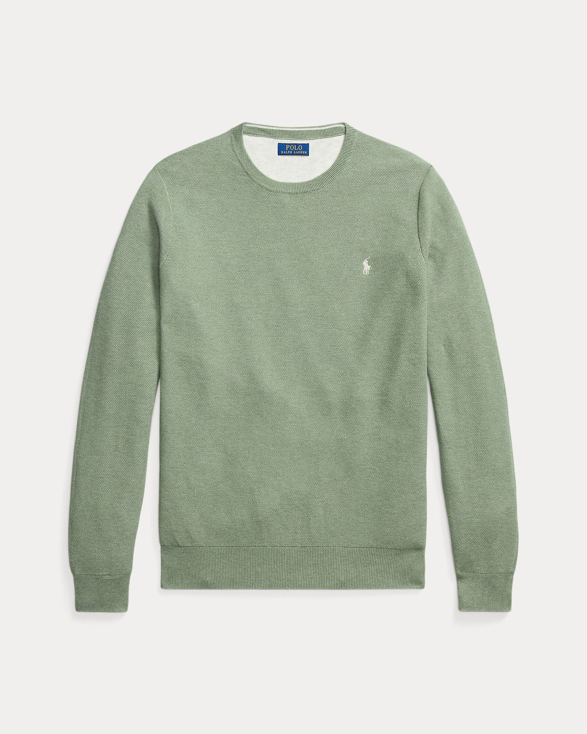 Ralph Lauren MeshKnit Cotton Crewneck Sweater