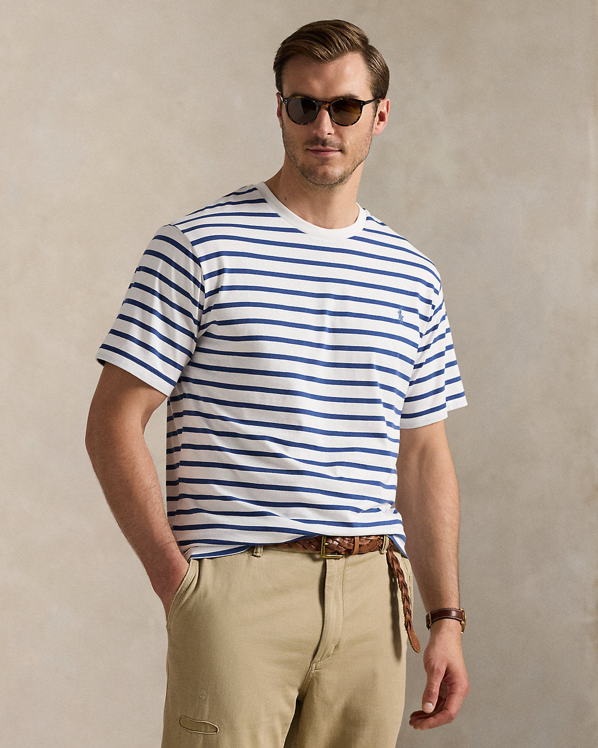 Ralph Lauren Striped Jersey Crewneck TShirt