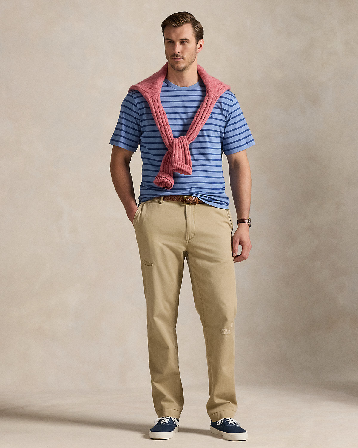 Ralph Lauren Striped Jersey Crewneck TShirt