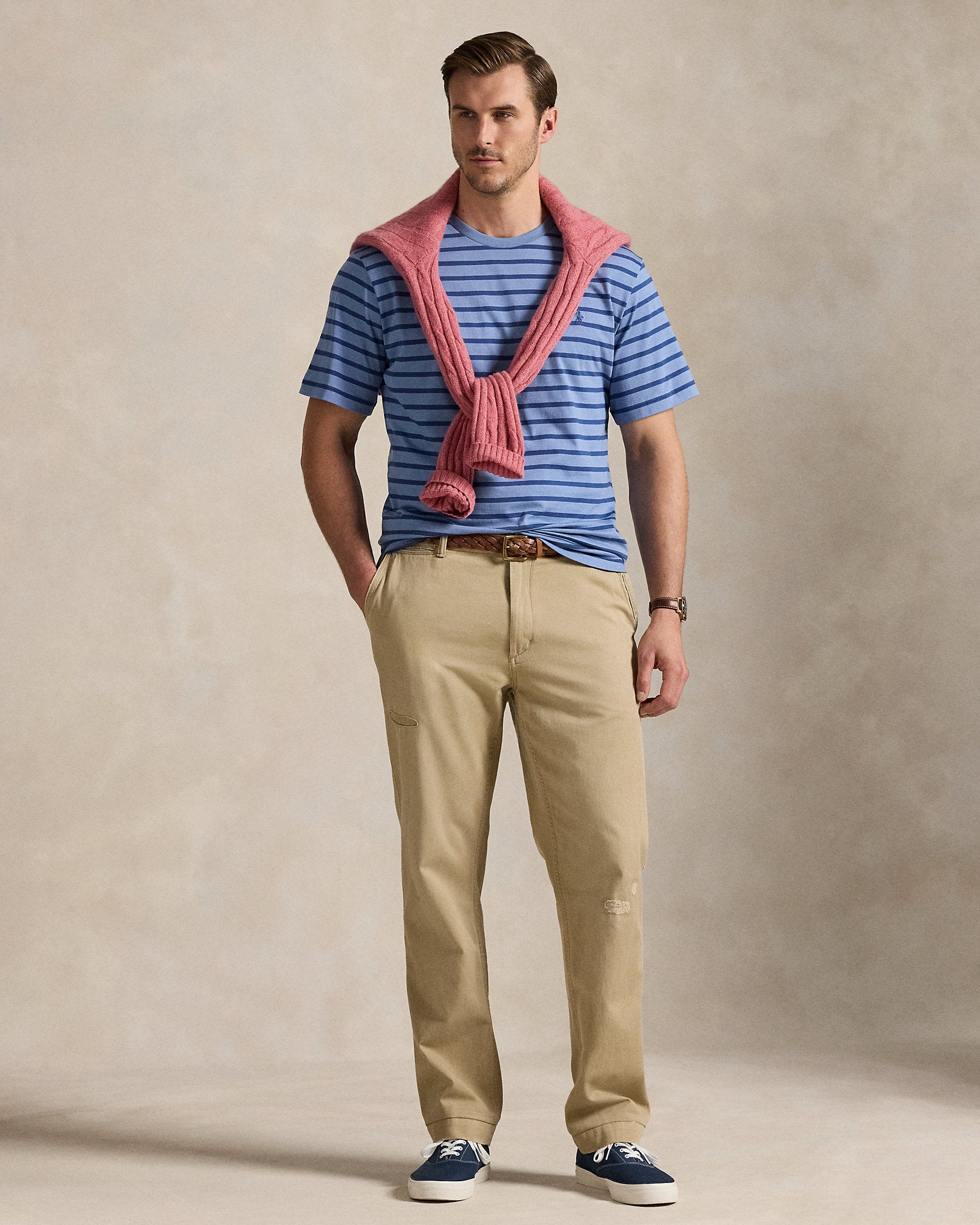 Ralph Lauren Striped Jersey Crewneck TShirt