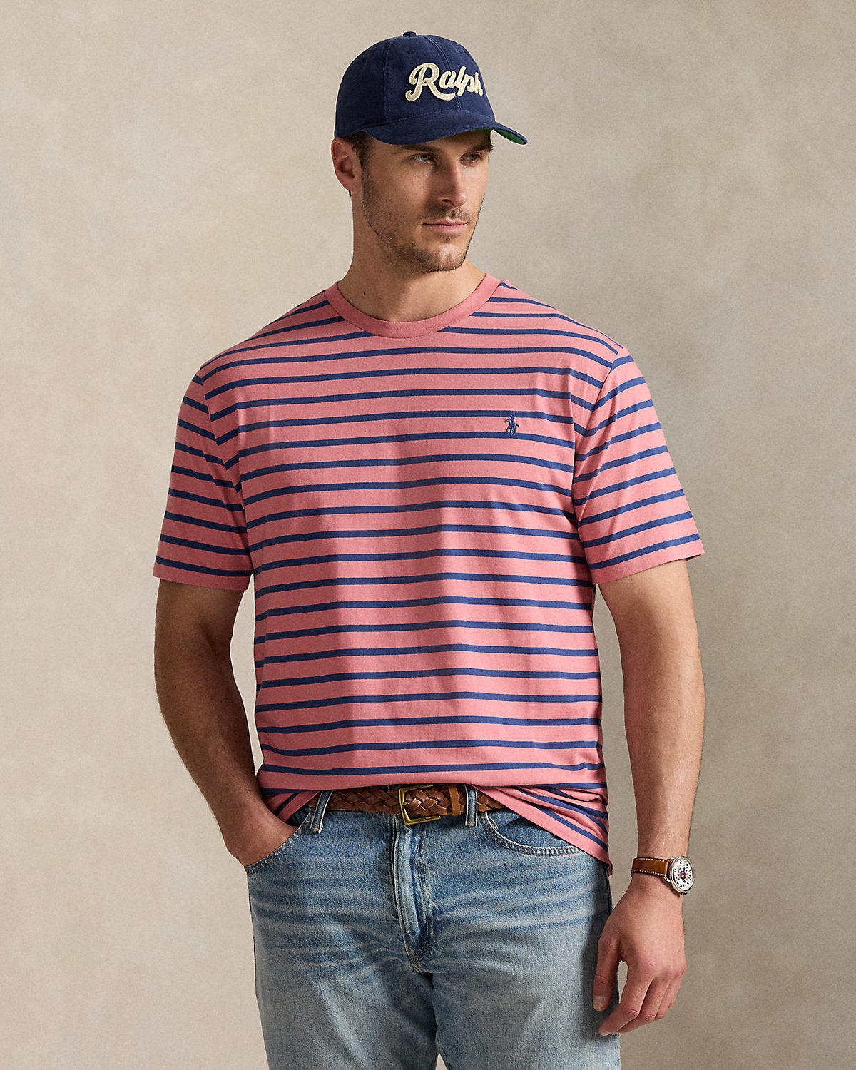 Ralph Lauren Striped Jersey Crewneck TShirt