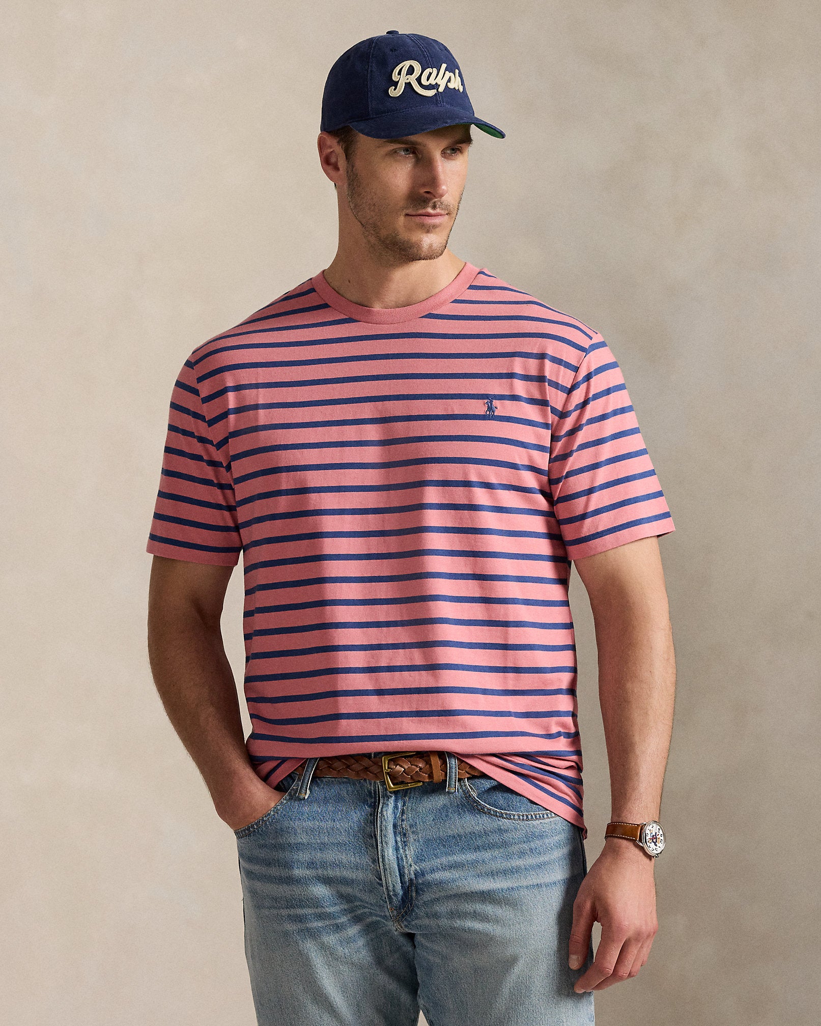 Ralph Lauren Striped Jersey Crewneck TShirt