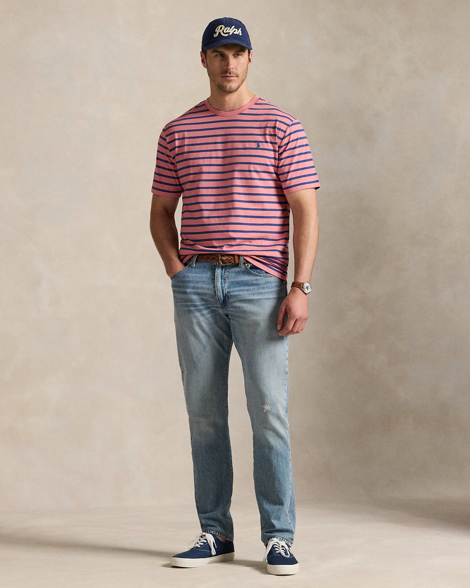 Ralph Lauren Striped Jersey Crewneck TShirt