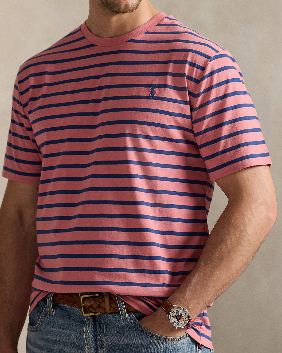 Ralph Lauren Striped Jersey Crewneck TShirt