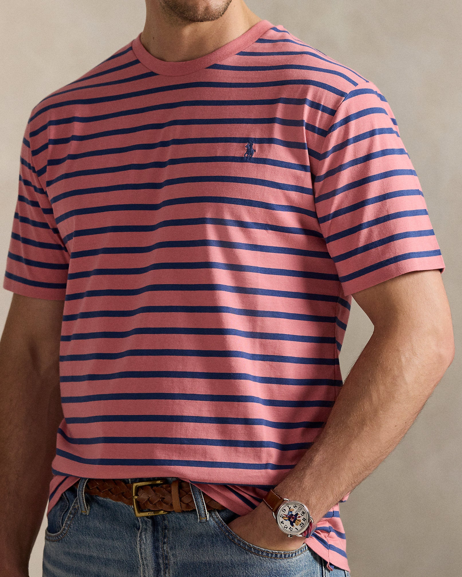 Ralph Lauren Striped Jersey Crewneck TShirt