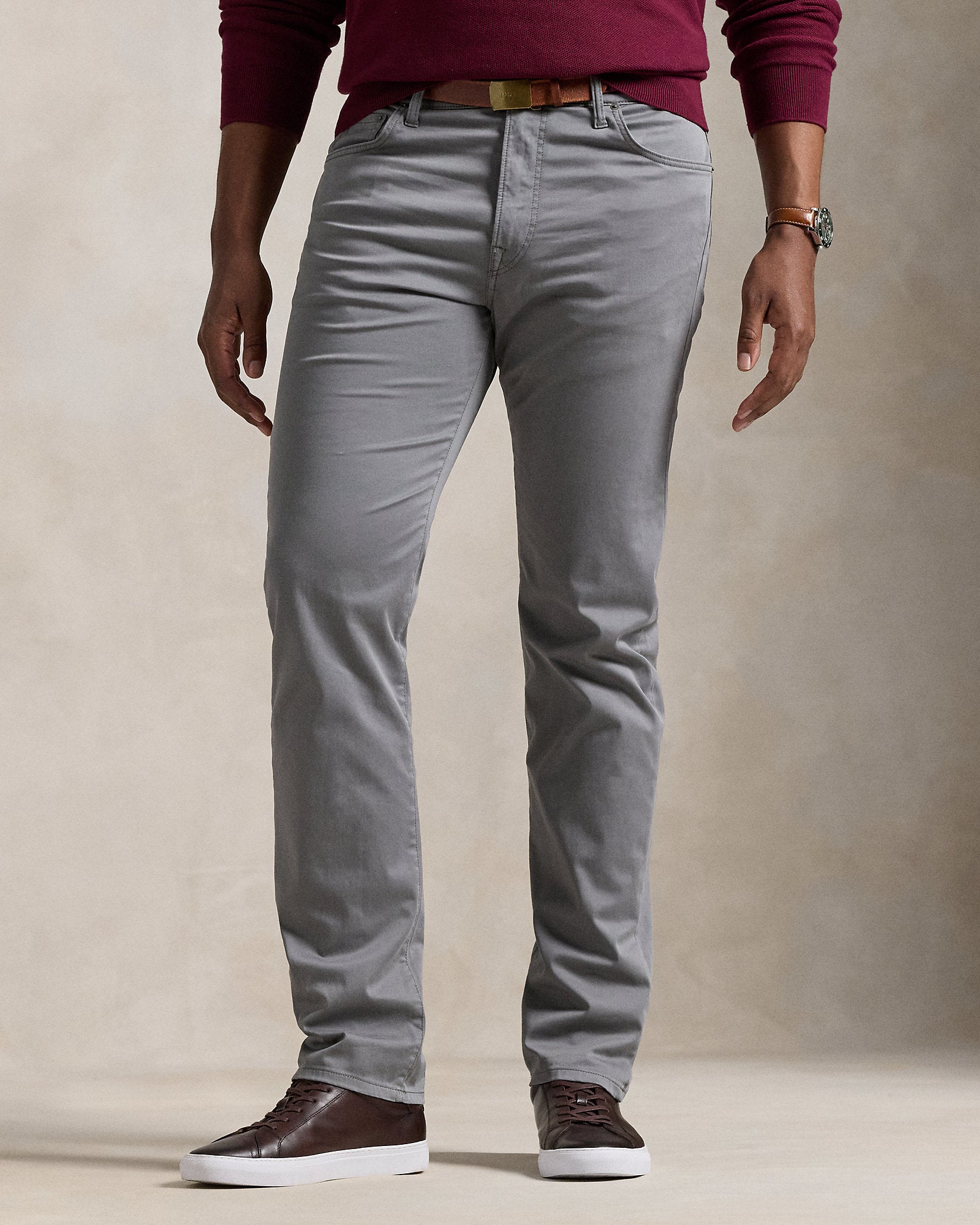 Ralph Lauren Varick Slim Straight Stretch Sateen Pant