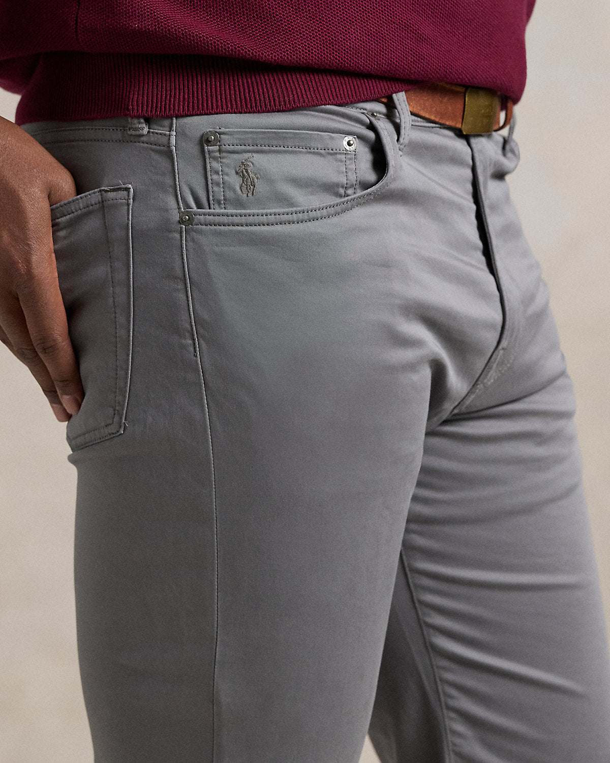 Ralph Lauren Varick Slim Straight Stretch Sateen Pant