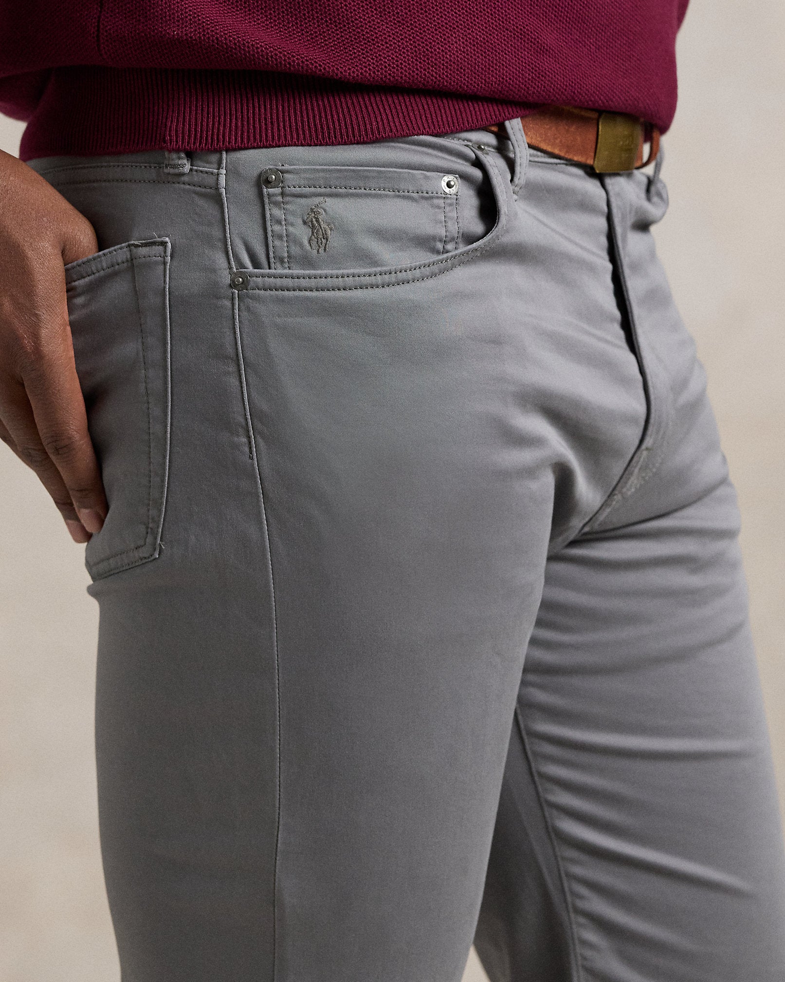 Ralph Lauren Varick Slim Straight Stretch Sateen Pant