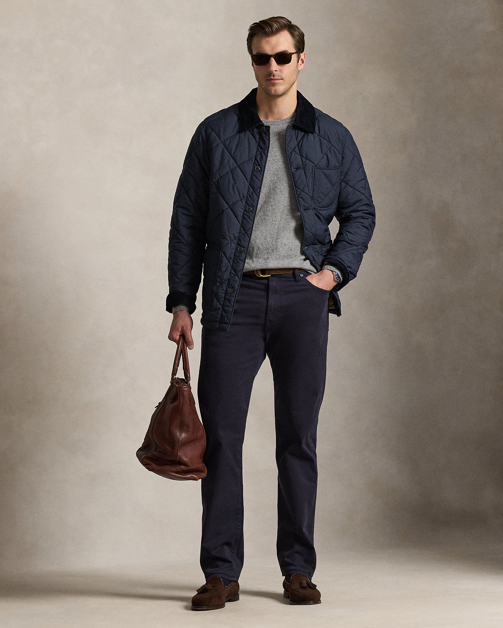 Ralph Lauren Varick Slim Straight Stretch Sateen Pant