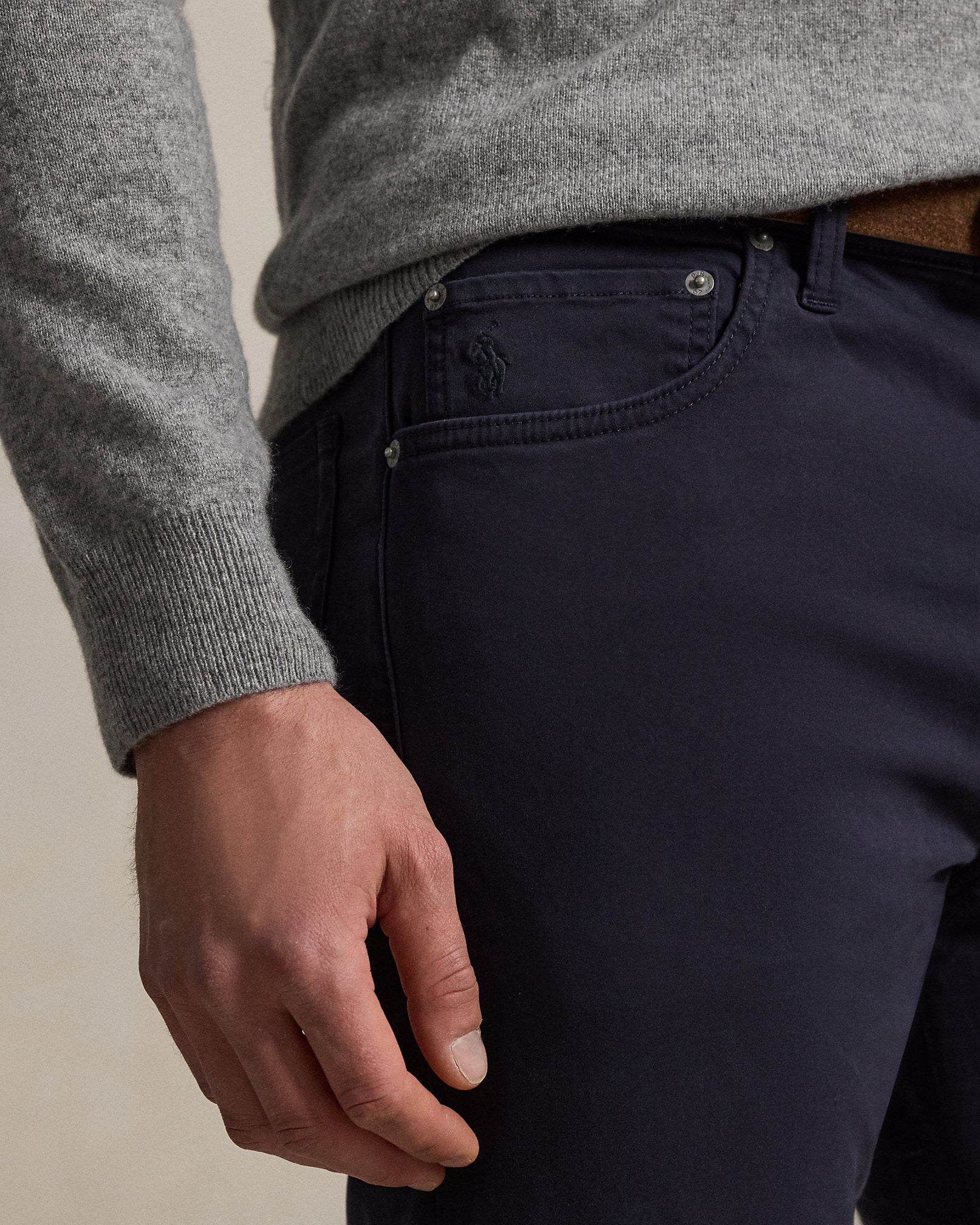 Ralph Lauren Varick Slim Straight Stretch Sateen Pant
