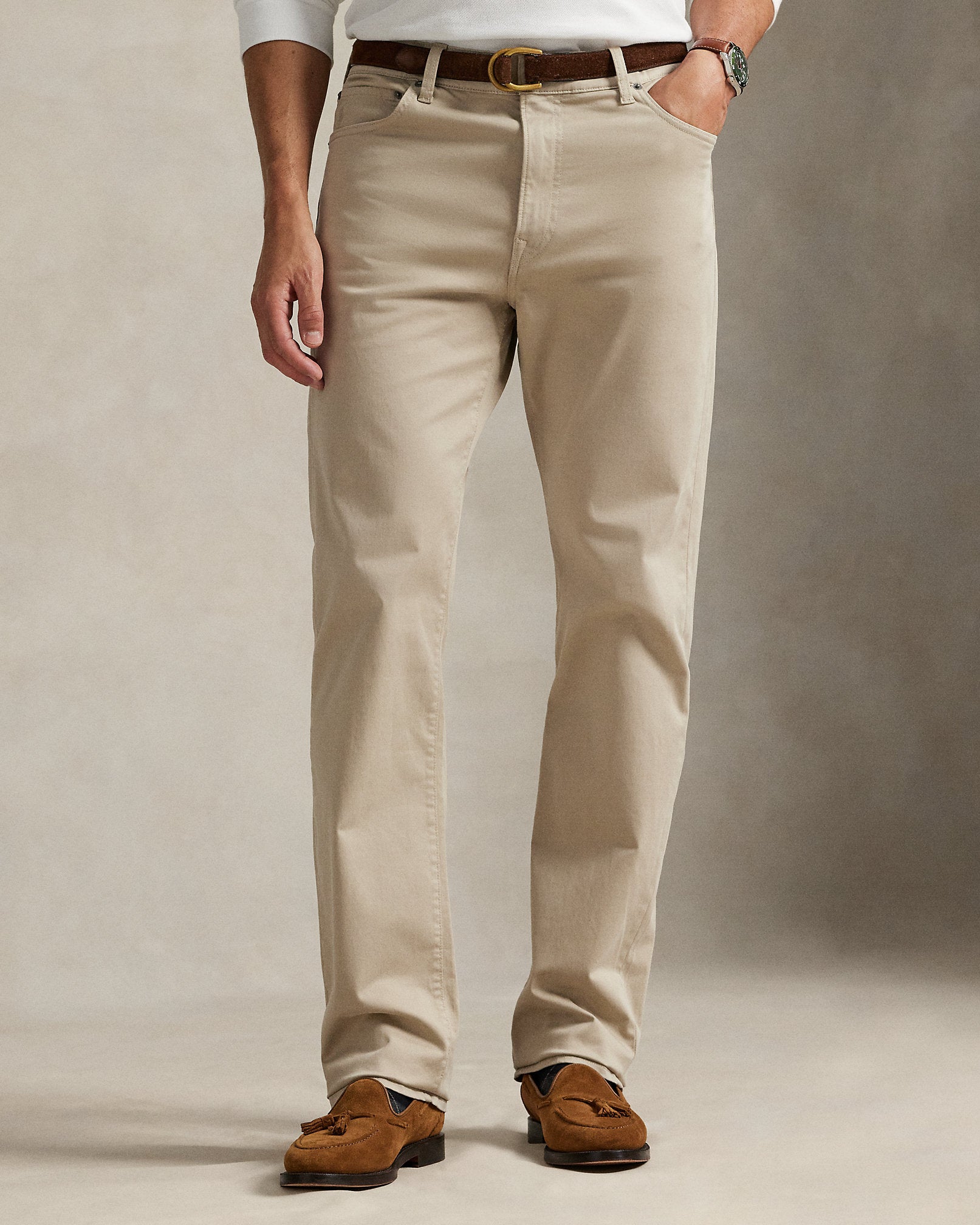 Ralph Lauren Varick Slim Straight Stretch Sateen Pant