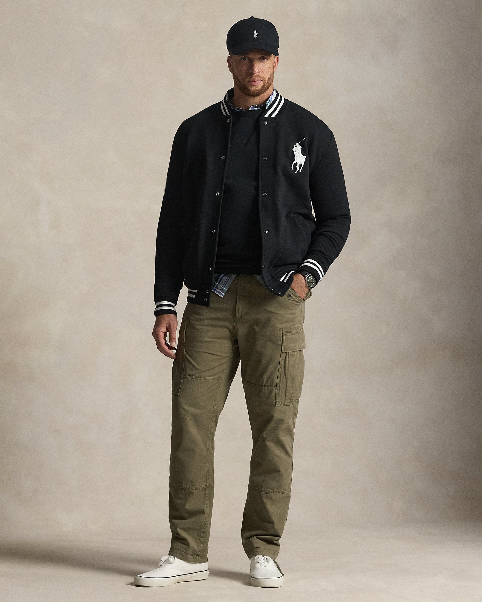 Ralph Lauren Big Pony Fleece Baseball Jacket