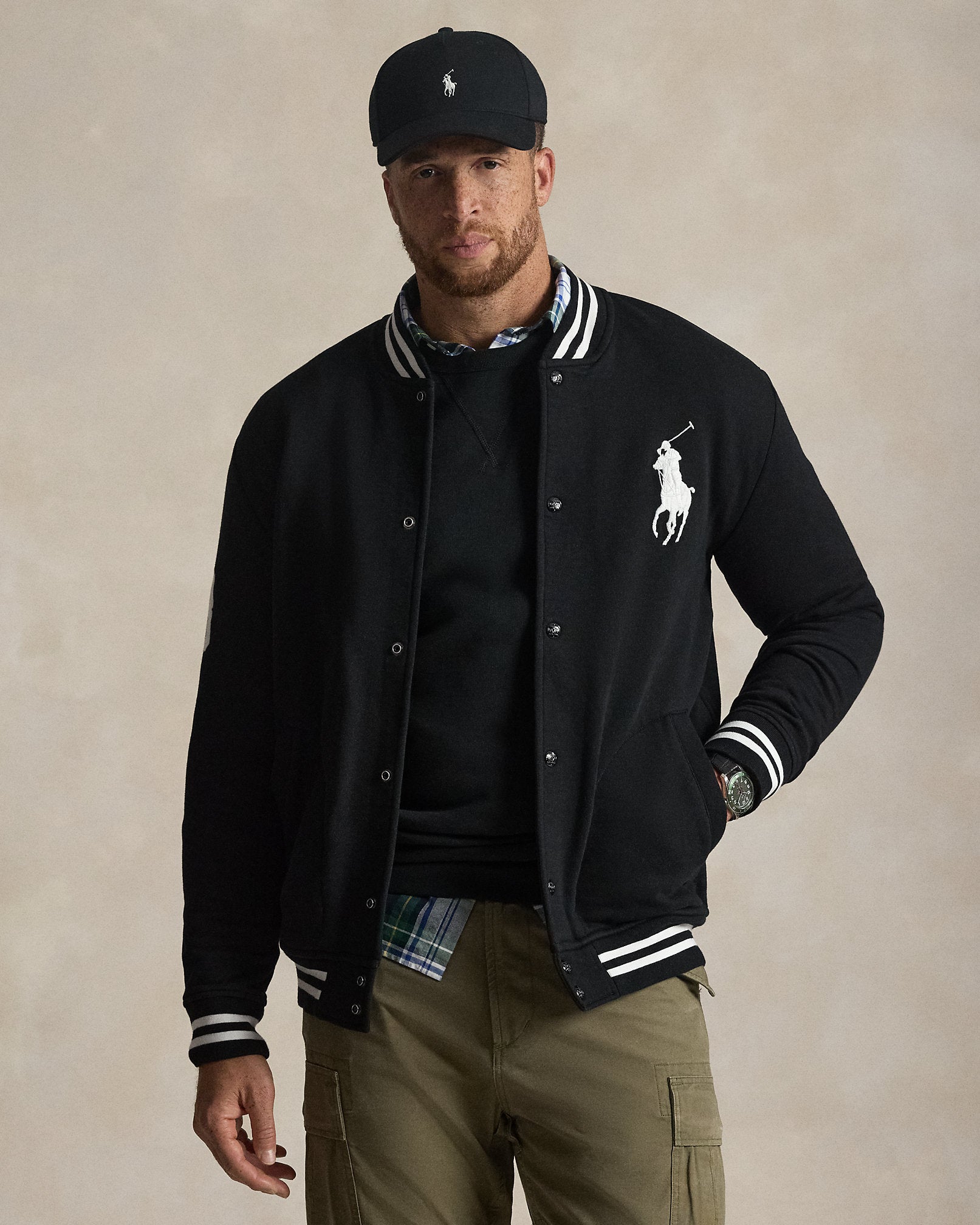 Ralph Lauren Big Pony Fleece Baseball Jacket