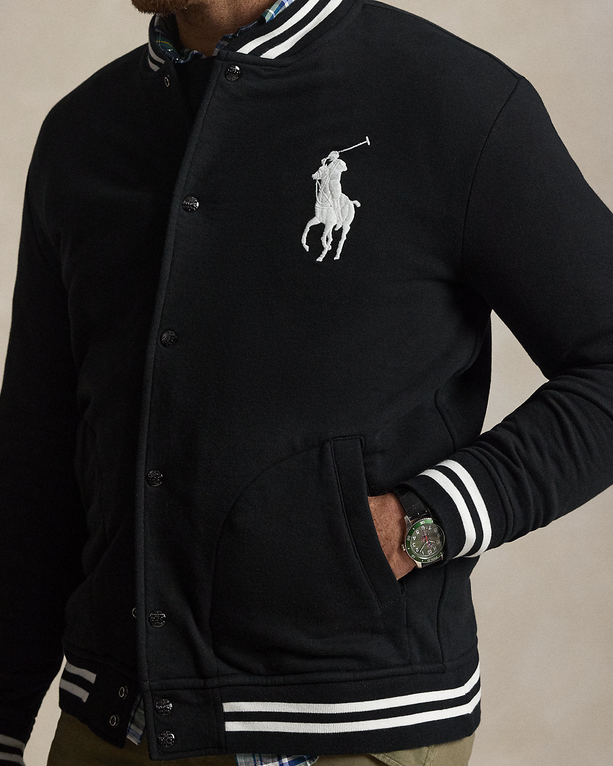 Ralph Lauren Big Pony Fleece Baseball Jacket