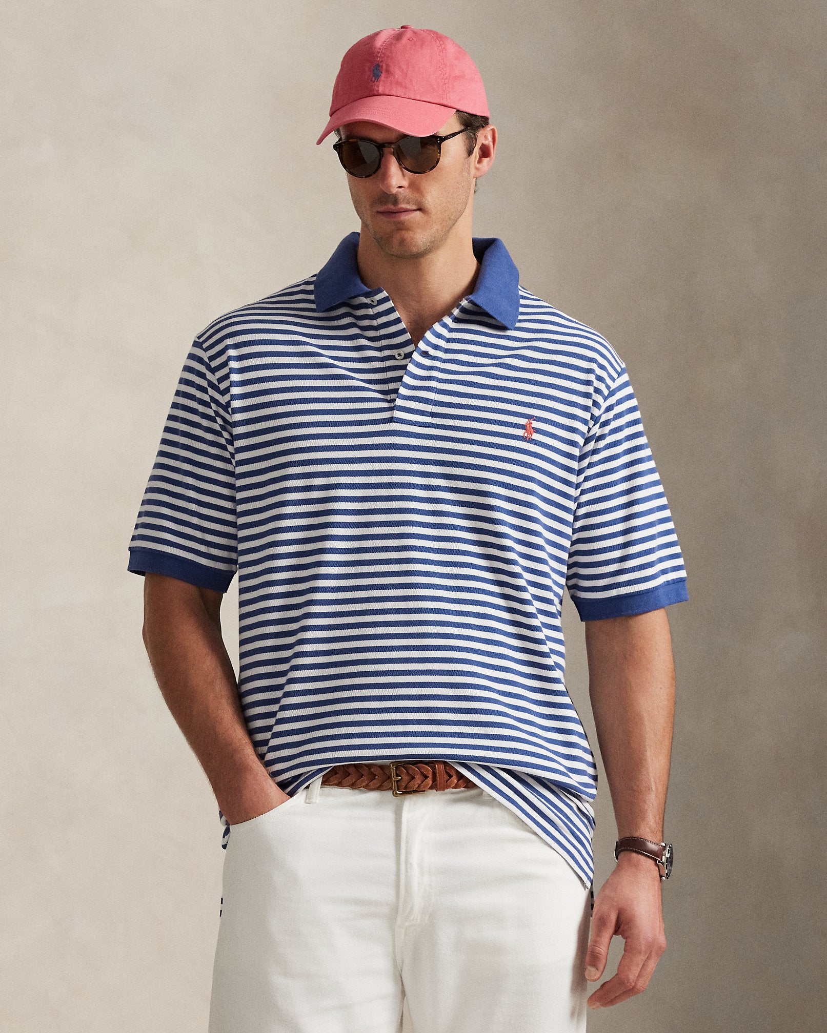 Ralph Lauren Striped Mesh Polo Shirt
