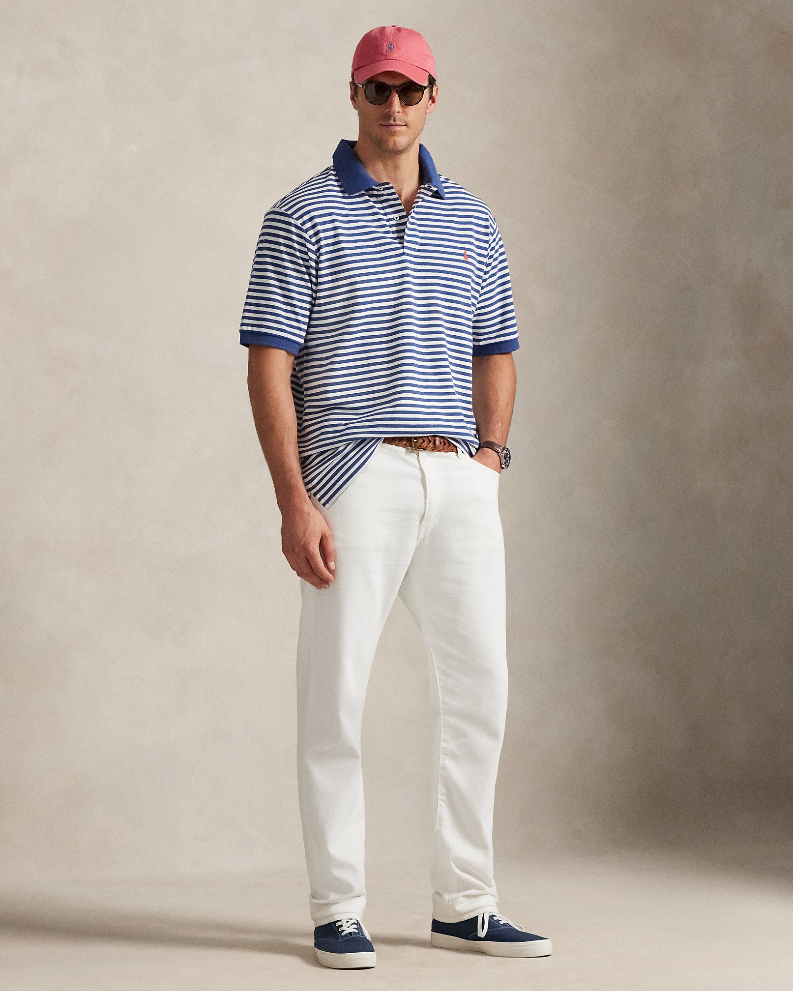 Ralph Lauren Striped Mesh Polo Shirt