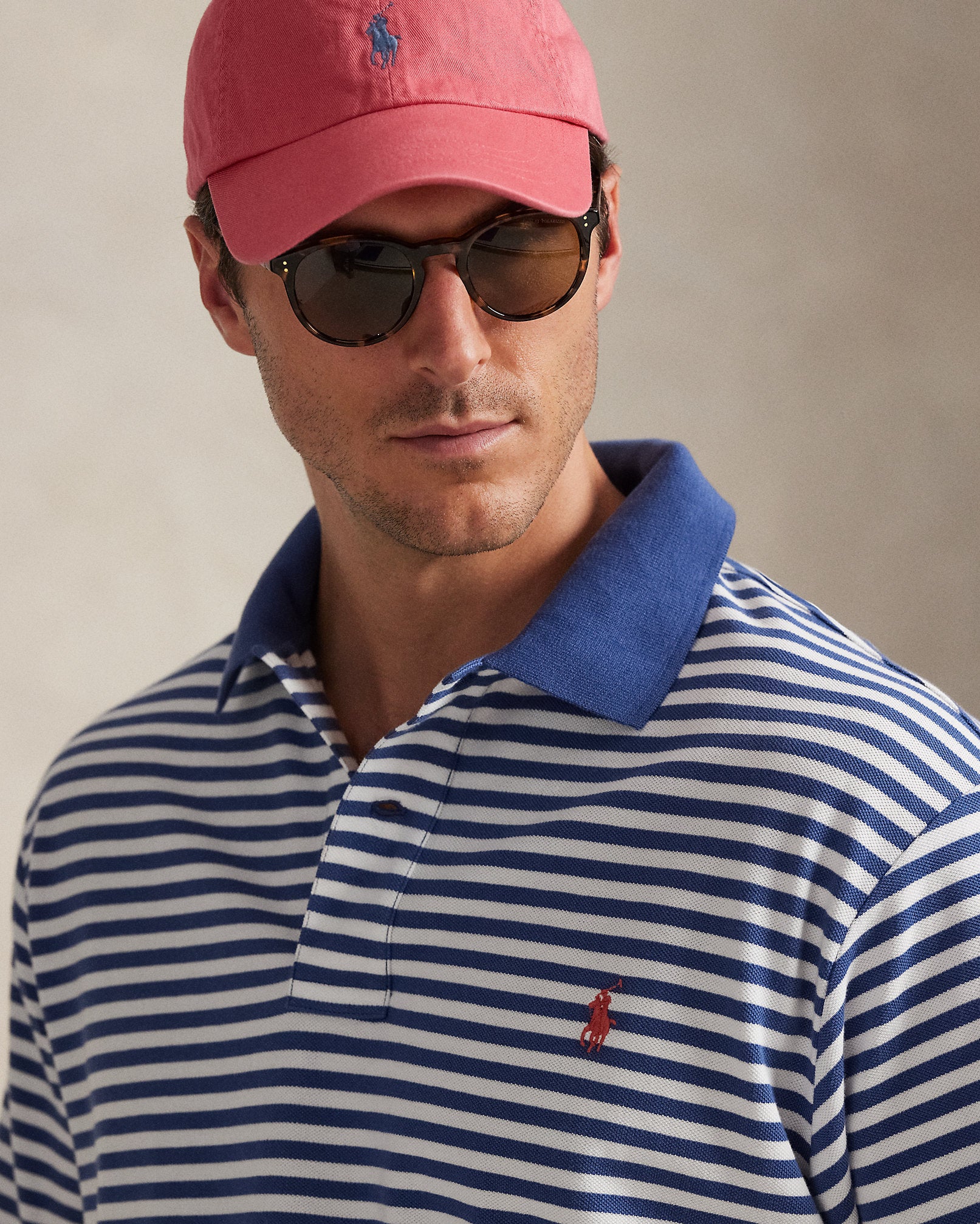 Ralph Lauren Striped Mesh Polo Shirt