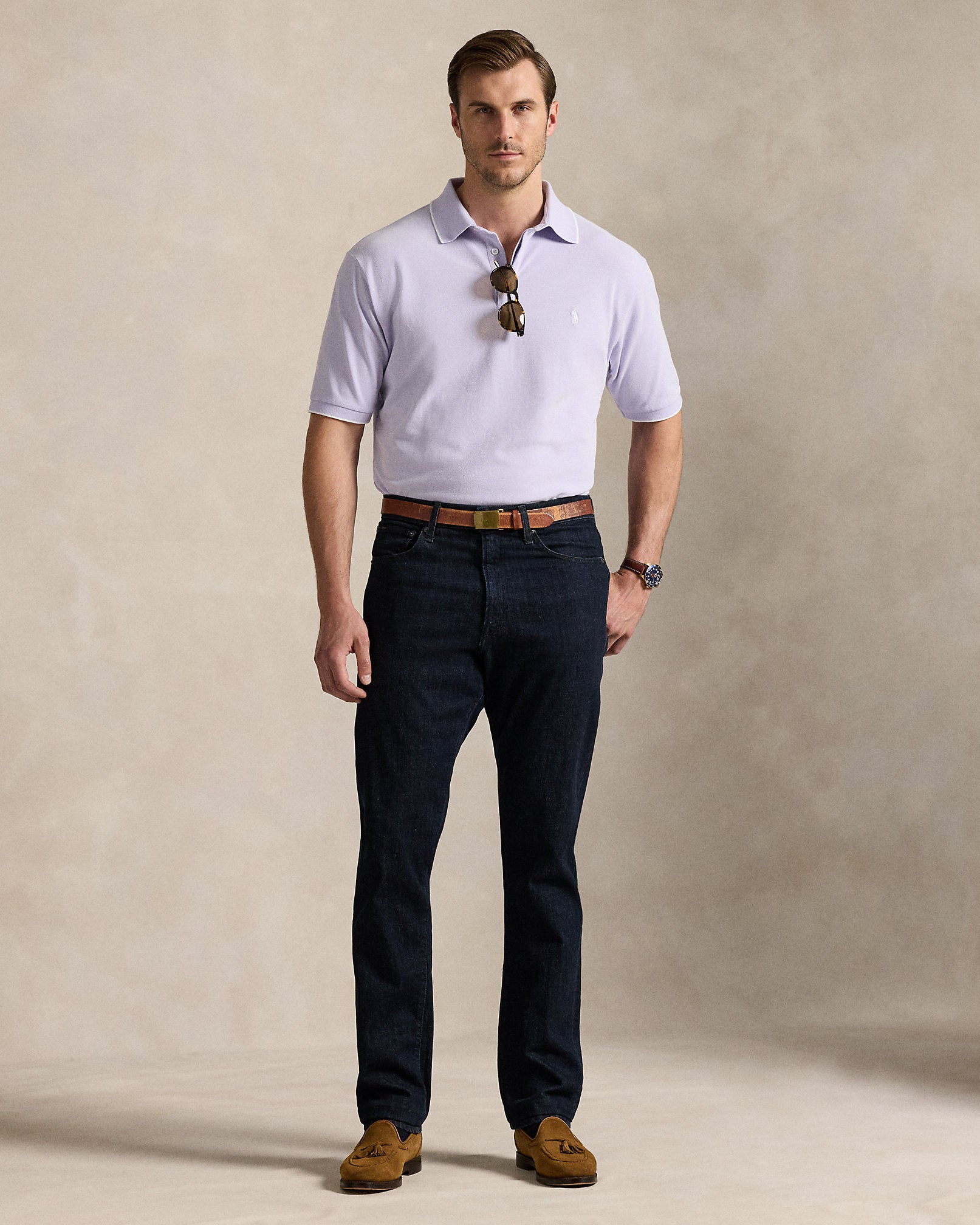 Ralph Lauren Stretch Oxford Mesh Polo Shirt