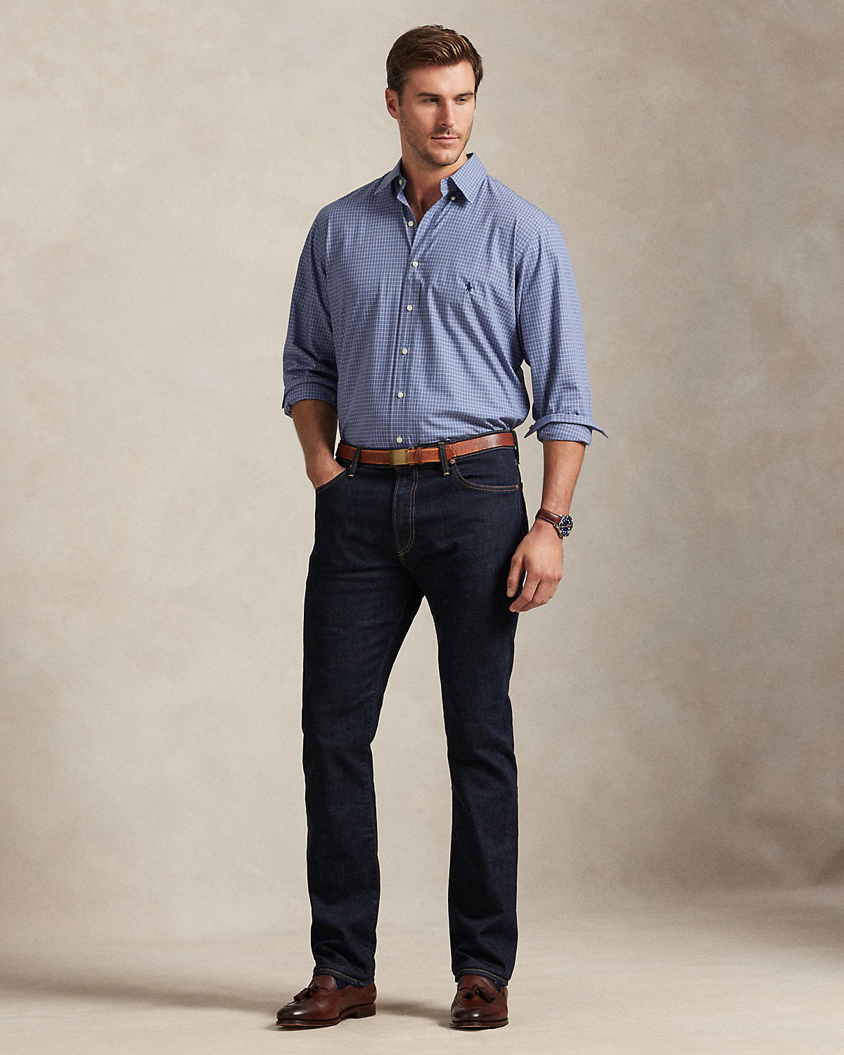 Ralph Lauren Checked Stretch Poplin Shirt