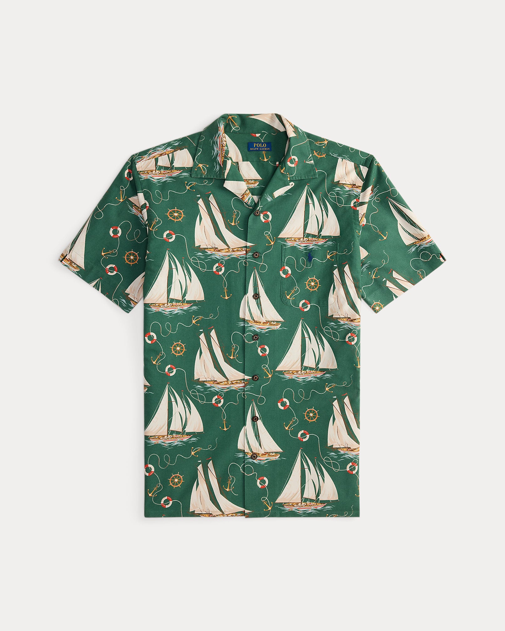 Ralph Lauren SailboatPrint Oxford Camp Shirt