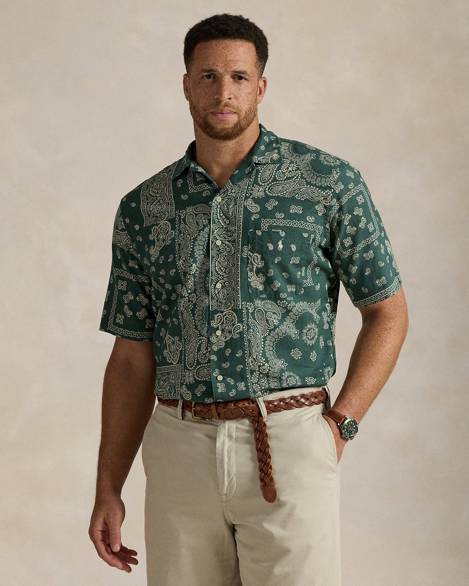 Ralph Lauren BandannaPrint Camp Shirt