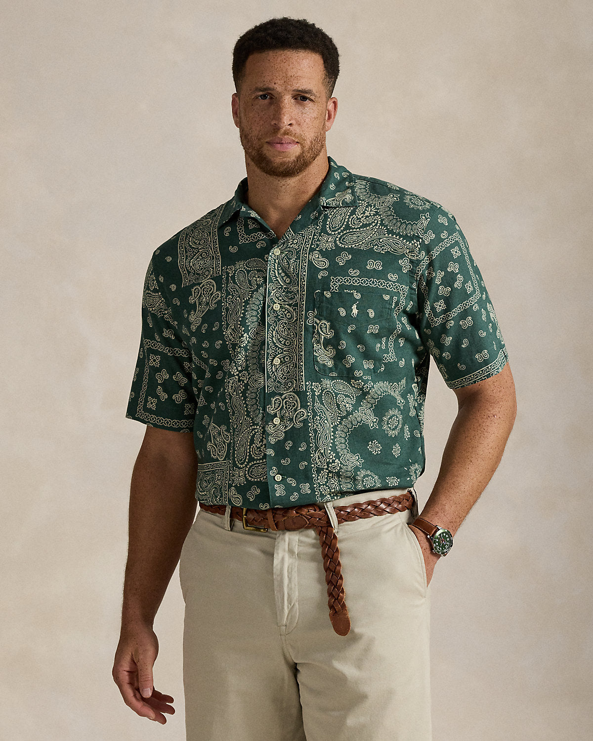 Ralph Lauren BandannaPrint Camp Shirt