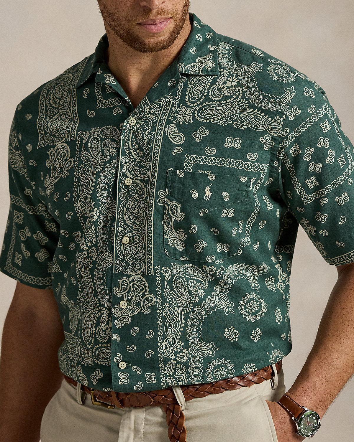 Ralph Lauren BandannaPrint Camp Shirt
