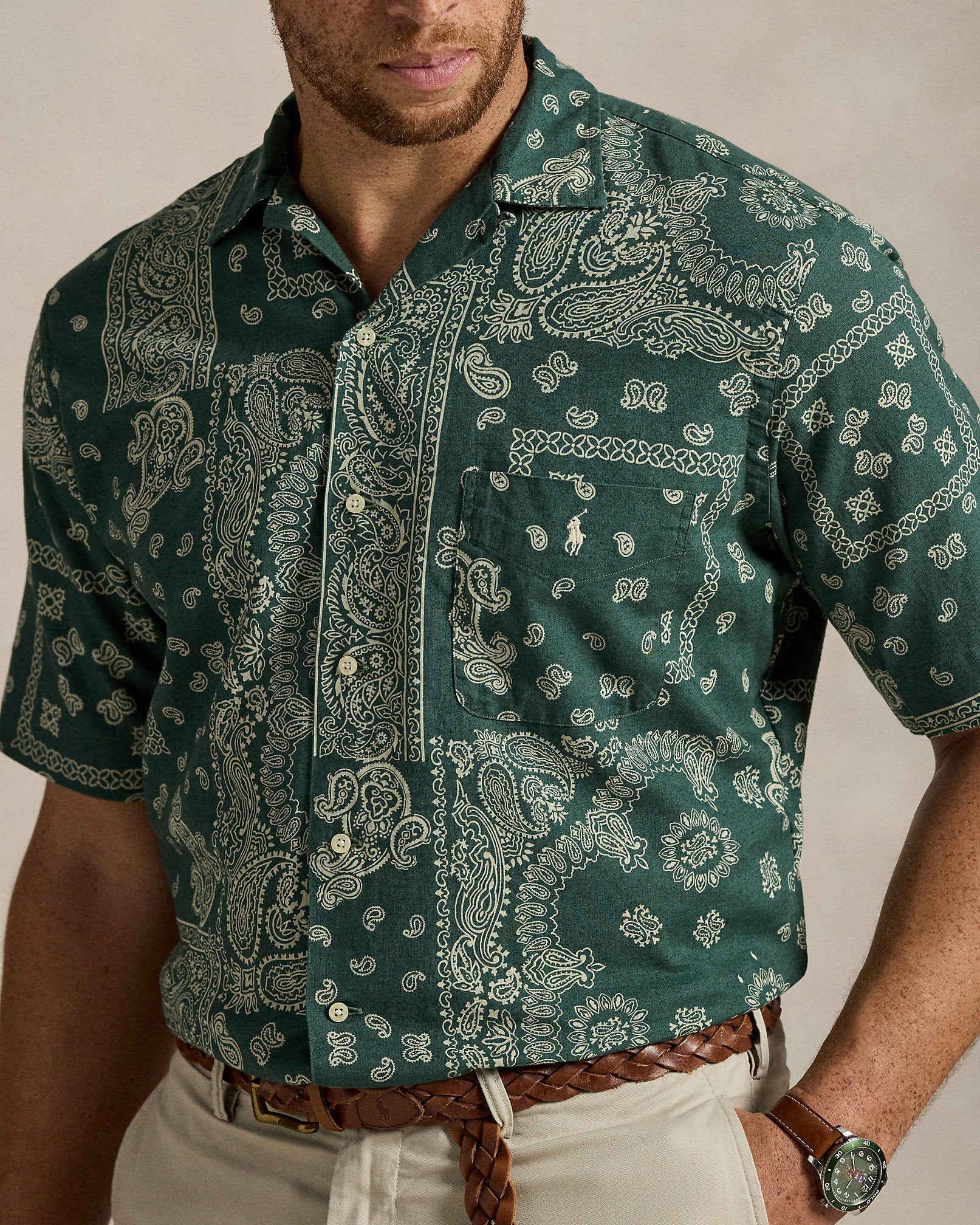 Ralph Lauren BandannaPrint Camp Shirt
