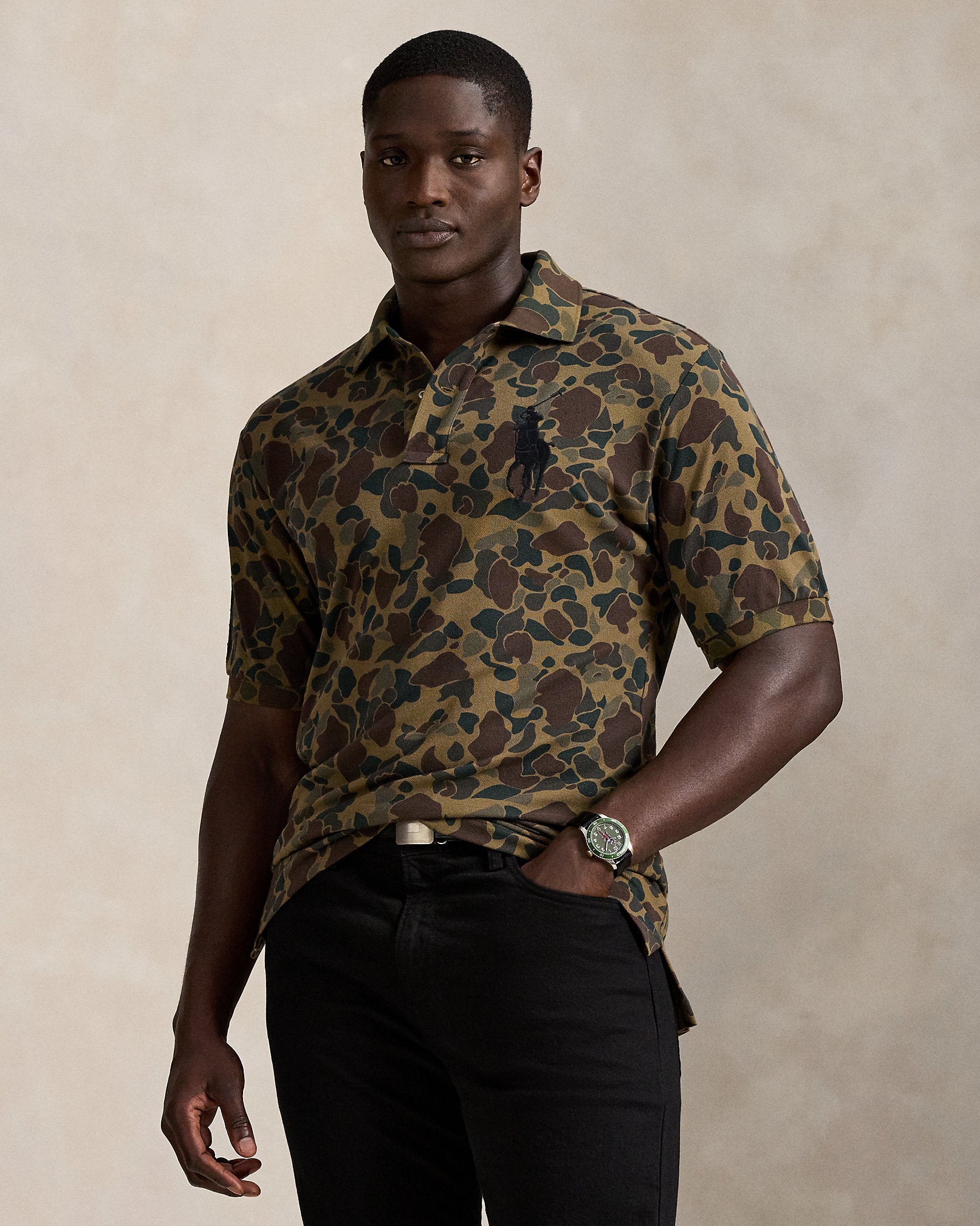 Ralph Lauren Big Pony CamoPrint Mesh Polo Shirt