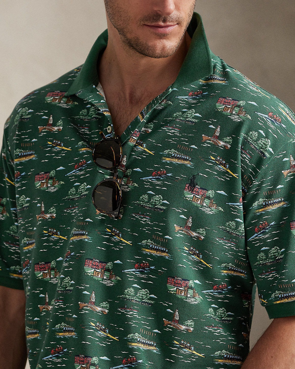 Ralph Lauren ScenicPrint Mesh Polo Shirt