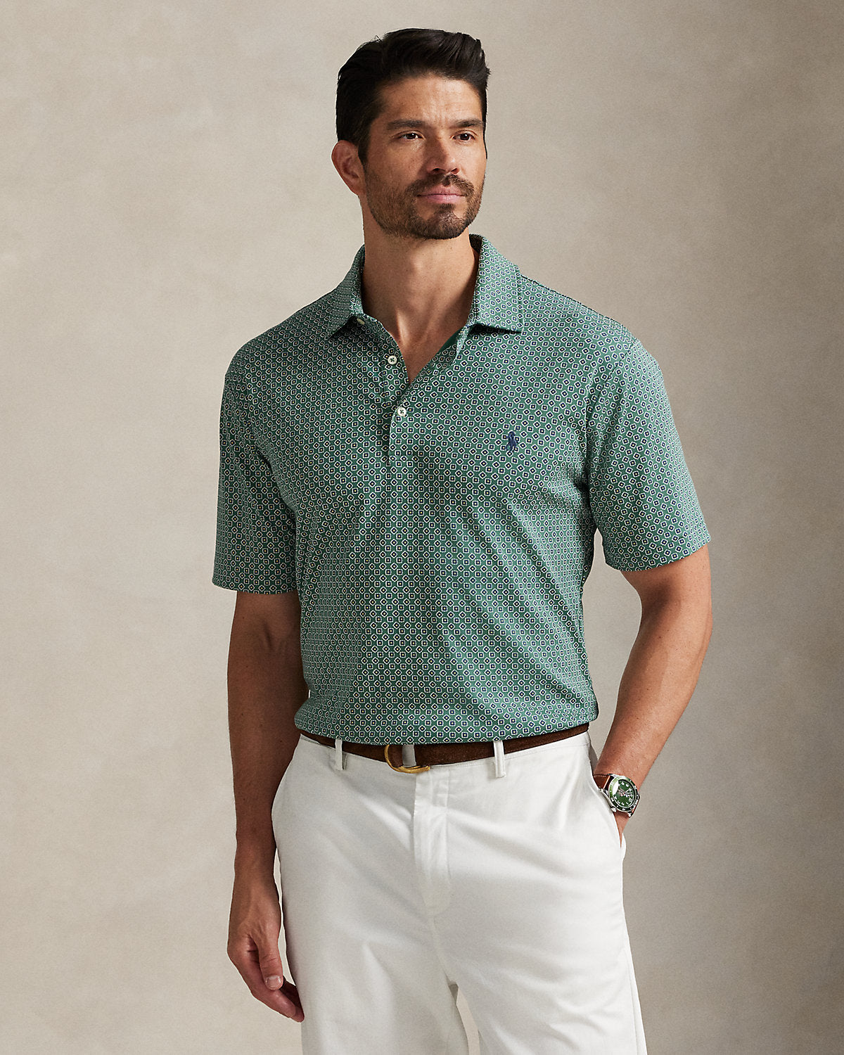 Ralph Lauren FoulardPrint Soft Cotton Polo Shirt