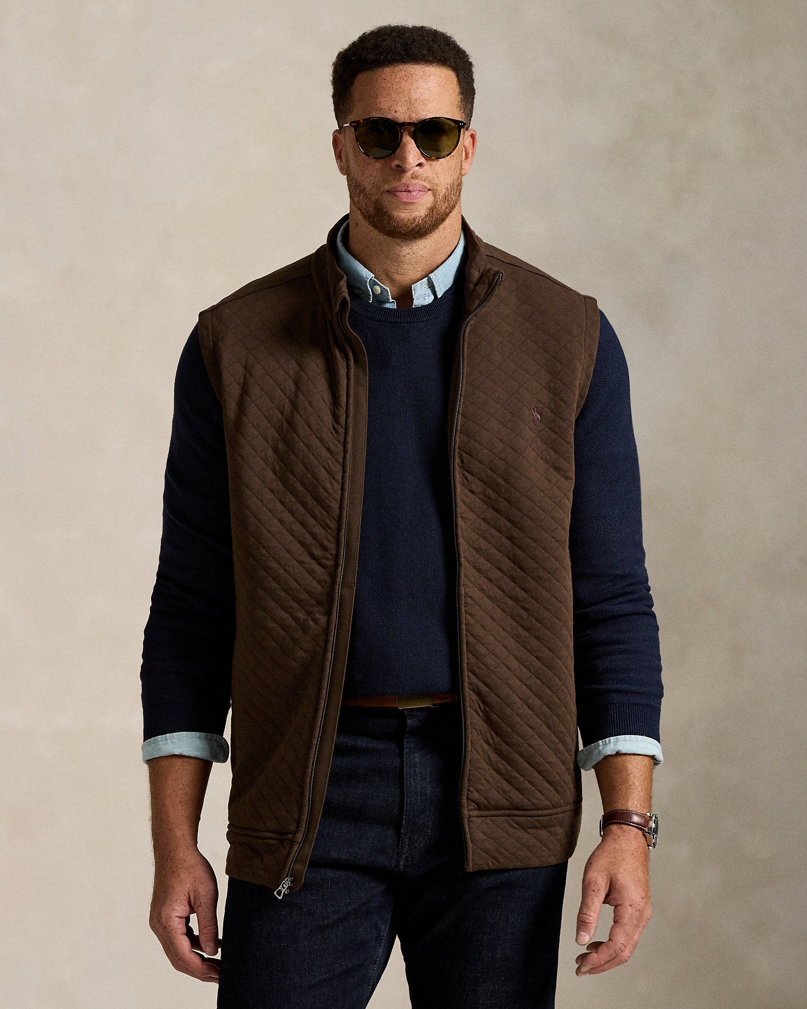 Ralph Lauren Quilted DoubleKnit Jersey Vest