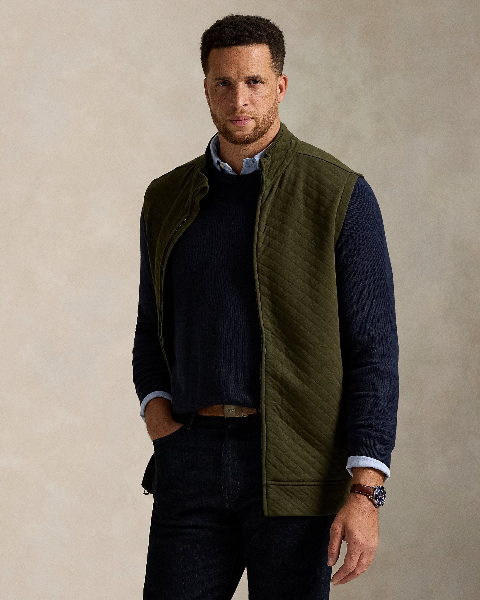 Ralph Lauren Quilted DoubleKnit Jersey Vest