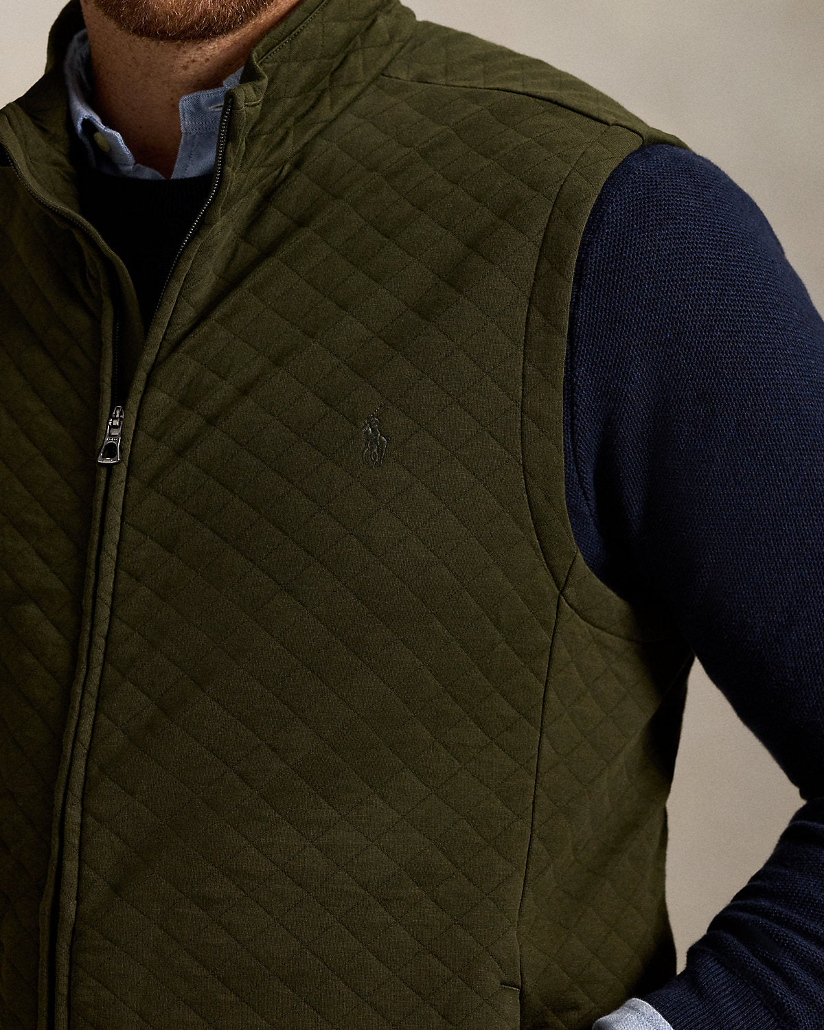 Ralph Lauren Quilted DoubleKnit Jersey Vest
