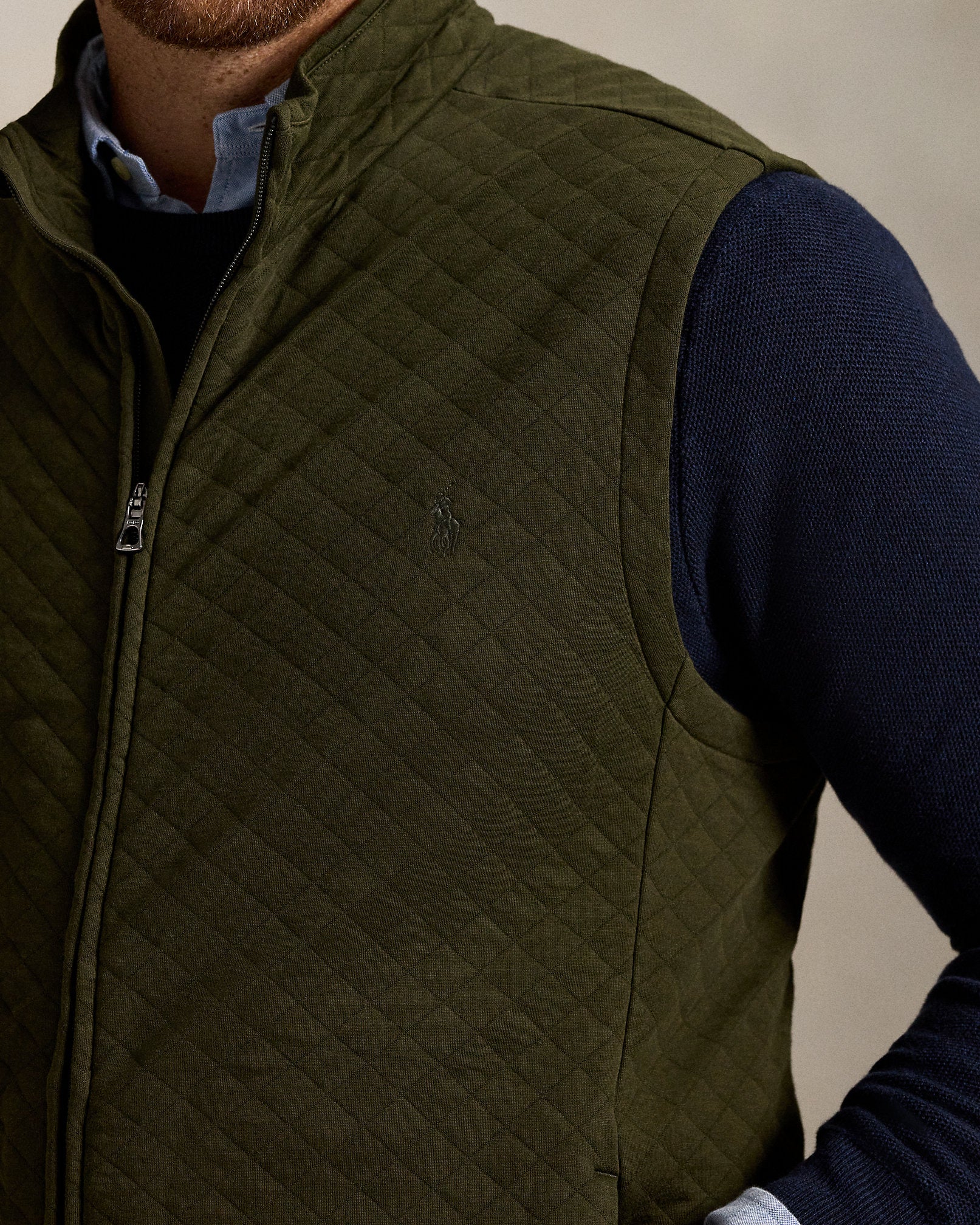 Ralph Lauren Quilted DoubleKnit Jersey Vest