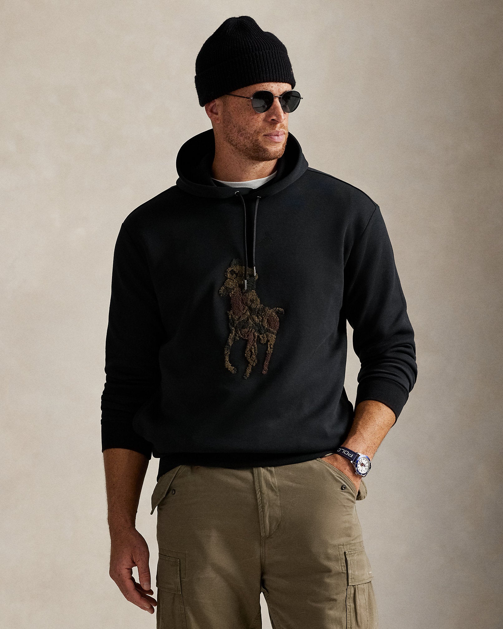Ralph Lauren Camo Big Pony DoubleKnit Hoodie