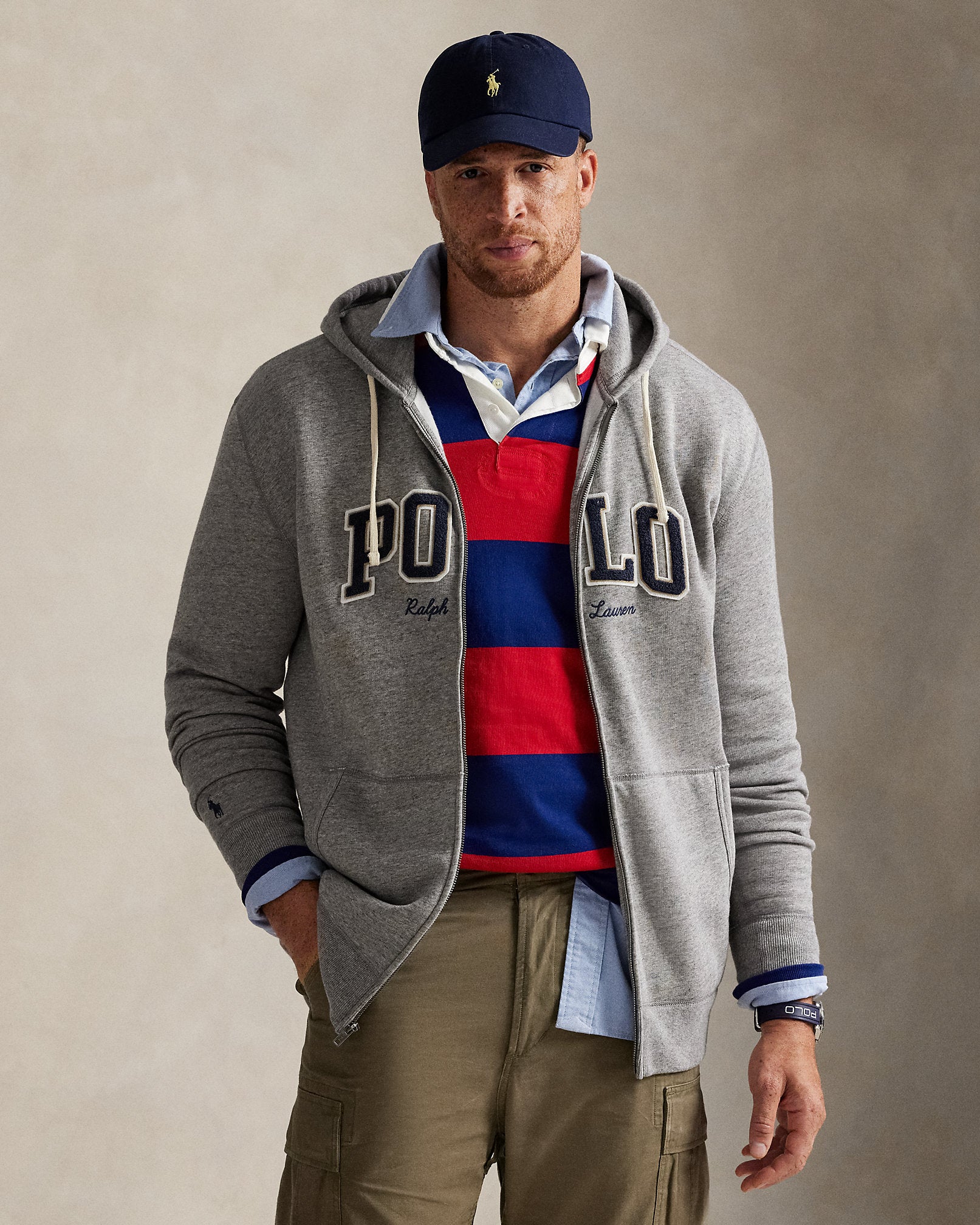 Ralph Lauren Logo Fleece FullZip Hoodie