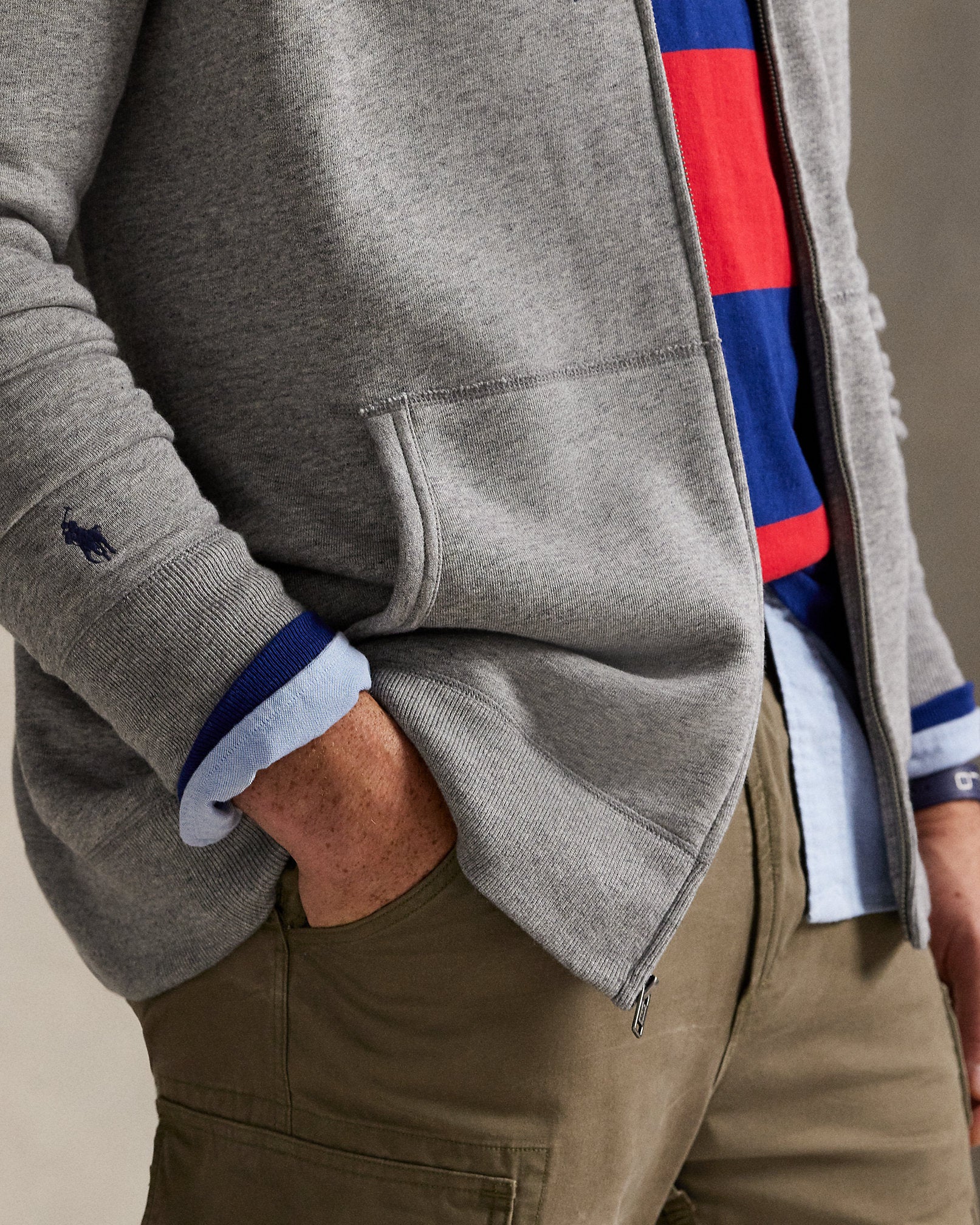 Ralph Lauren Logo Fleece FullZip Hoodie