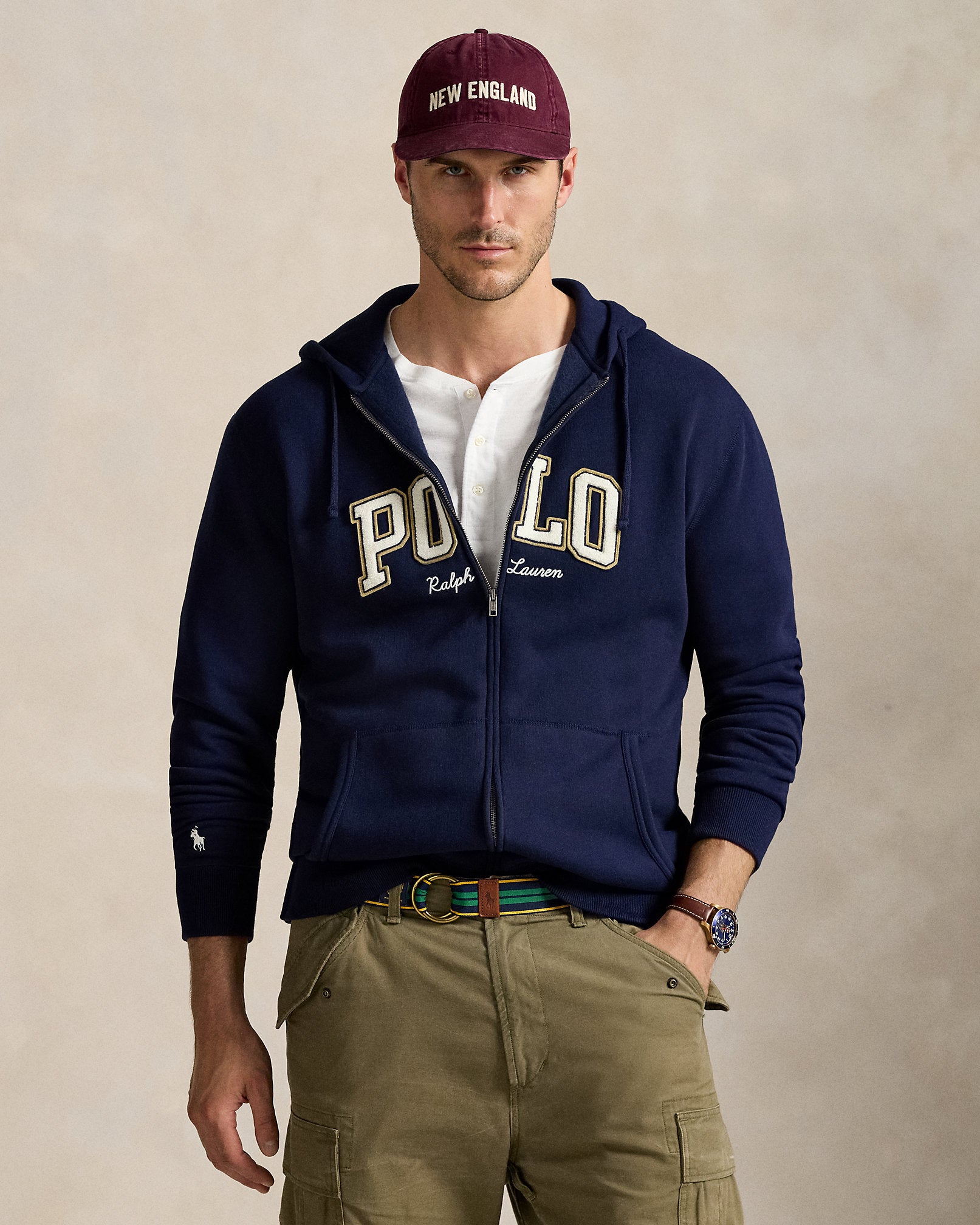 Ralph Lauren Logo Fleece FullZip Hoodie