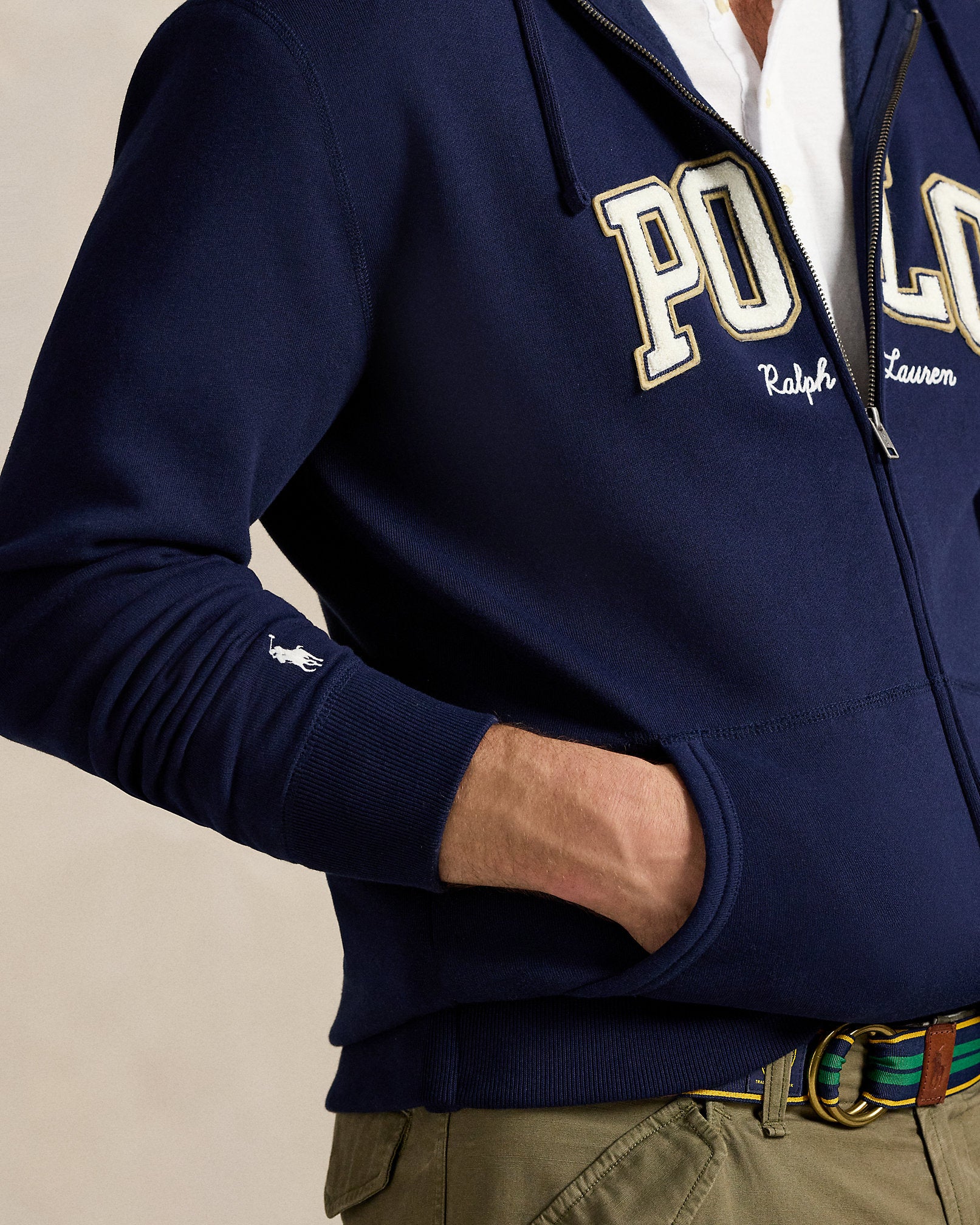 Ralph Lauren Logo Fleece FullZip Hoodie