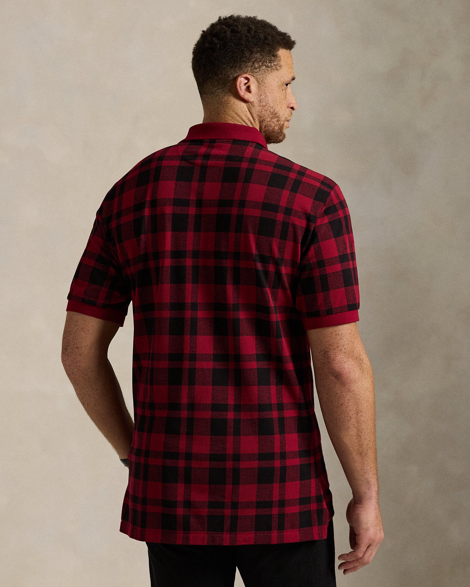 Ralph Lauren Plaid Mesh Polo Shirt