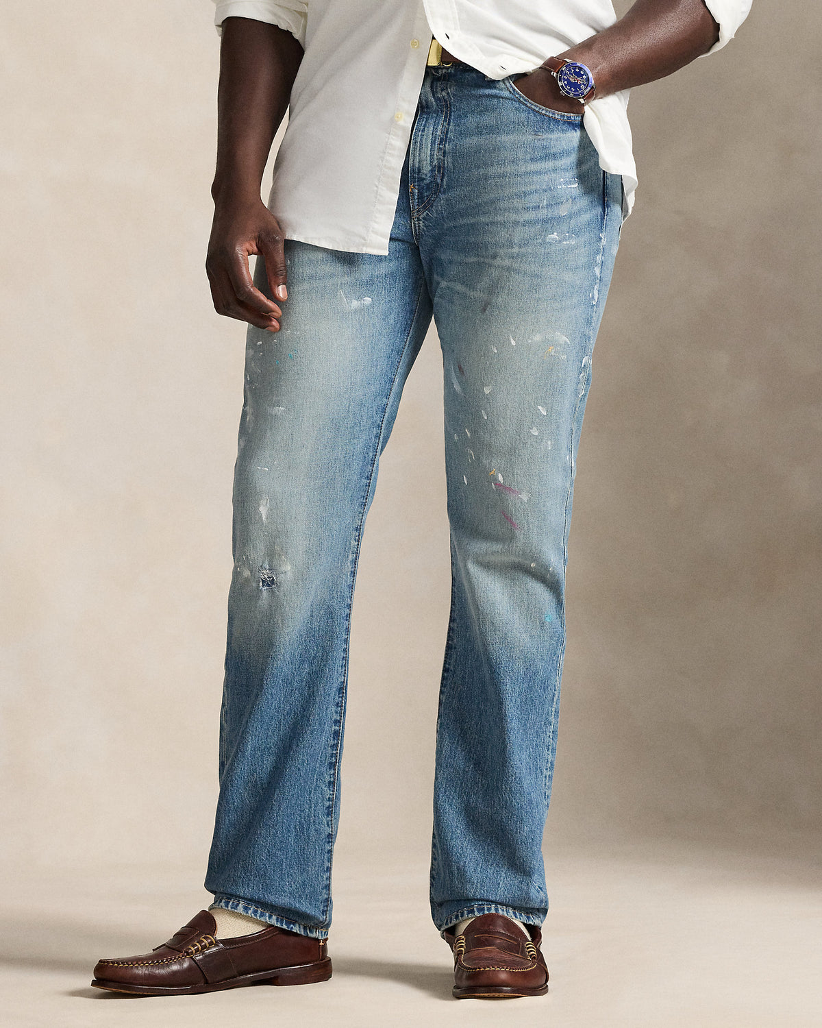 Ralph Lauren Hampton Straight HandPainted Jean