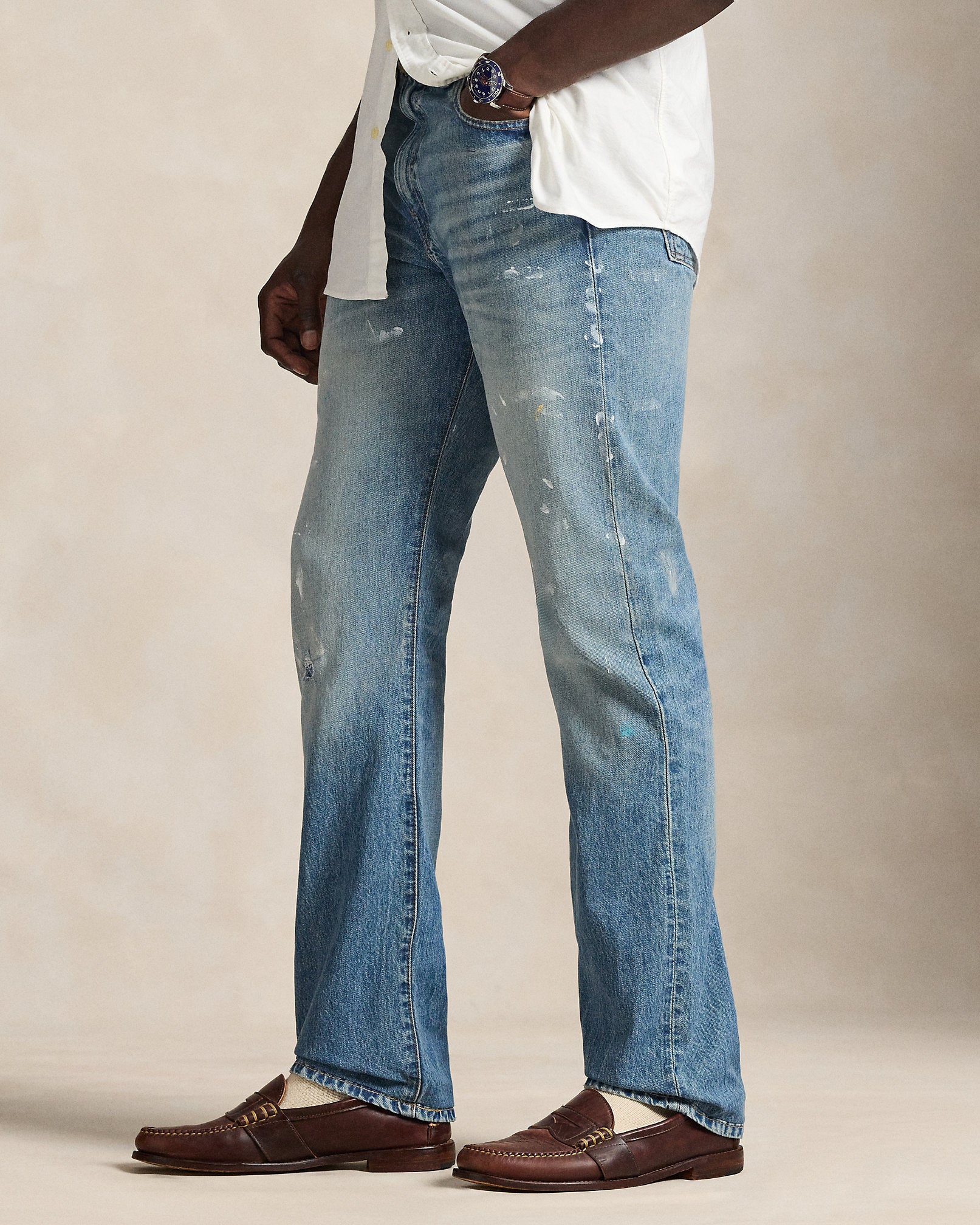 Ralph Lauren Hampton Straight HandPainted Jean